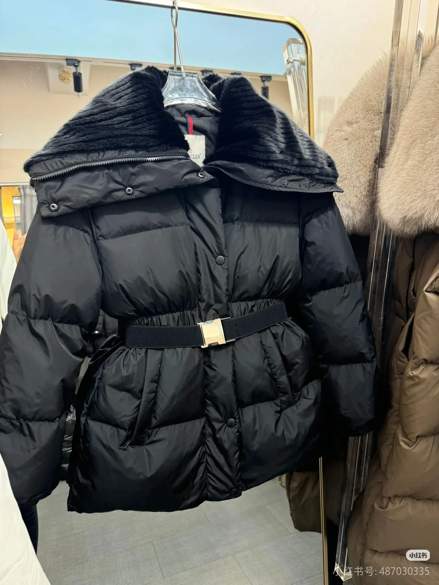 P880 Moncler Mouth 24 New Brasseurs Large Lapel Down Jacket Women's Size 0123