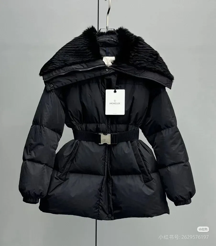 P880 Moncler Mouth 24 New Brasseurs Large Lapel Down Jacket Women's Size 0123