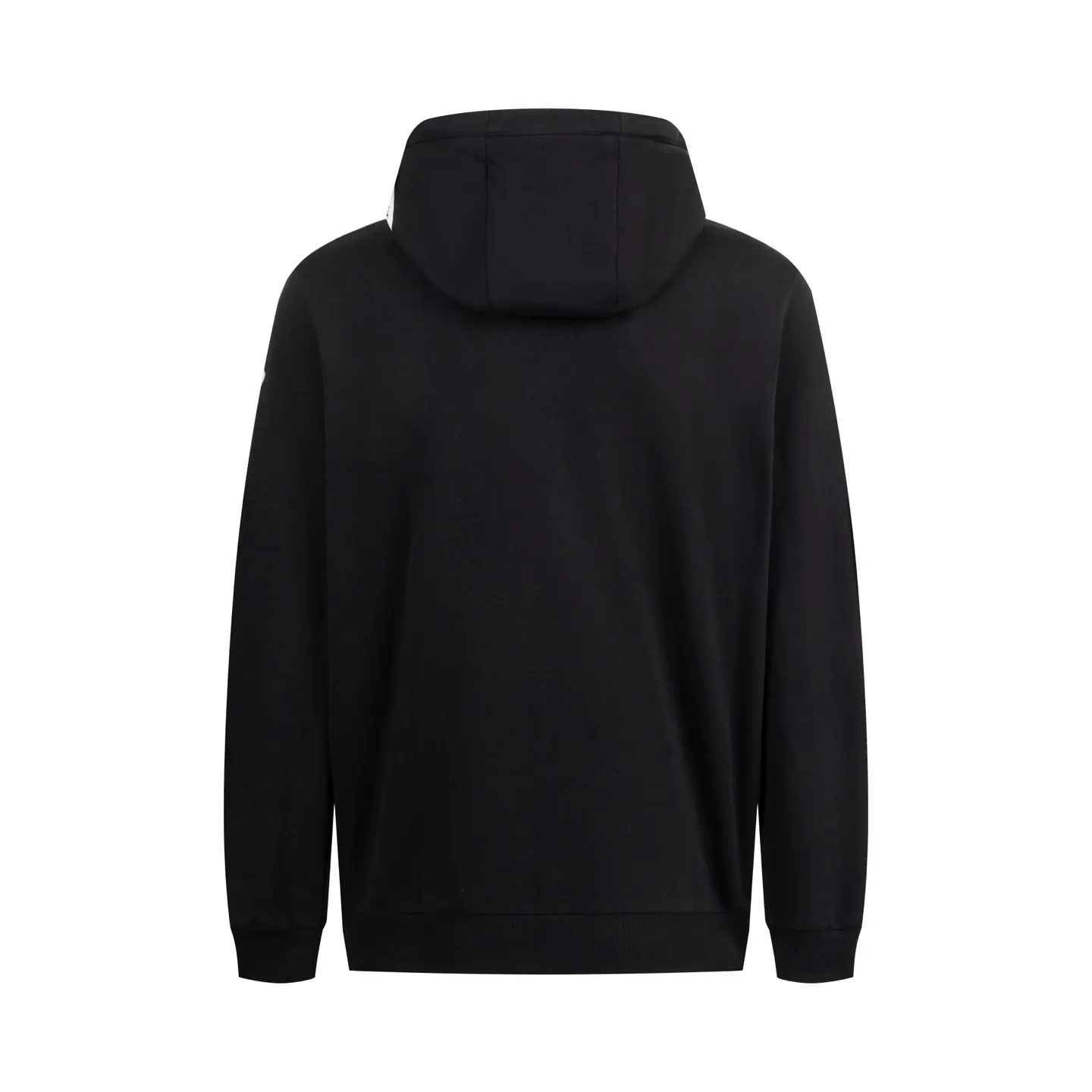 P480 Exclusive supply] Moncler slogan printed zipper hooded jacket is made of lightweight turned velvet cotton fabric. High-density cotton fiber is used to achieve internal and external differentiation in a single layer of fabric. The outer plain weave is tight and wear-resistant, and the inner layer is formed into a short dense suede surface through a sanding process. The dense plain weave structure resists wind and splashes, the brushed suede surface is skin-friendly, and the short pile has been treated to eliminate static electricity to avoid sticking to the skin. A very small amount of grooved polyester moisture-conducting yarn is embedded in the cotton fiber, which quickly guides sweat from the inner suede surface to the outer layer for evaporation through the capillary effect, solving the problem of the suede being easily stuffy. By actively interfering with the shrinkage potential of cotton fibers, the fabric is able to transition from changeable to stable, improving dimensional stability while being less prone to deformation and wrinkles. A high-saturation pattern is displayed on the center of the cap through glue printing. The scraper pressure is even and the scraping is performed in 5 steps to ensure that the glue is fully penetrated and covered. After curing at high temperature, the pigment is firmly bonded to the cotton fiber. The ink-absorbing and penetrating properties of the cotton fiber make the pattern less likely to fall off due to friction. Size:S/M/L/XL