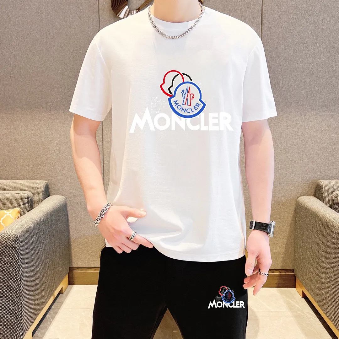 P280 Brand [MONCLER] 2025 new men’s short-sleeved shorts suit! Synchronous sales on the official website! High-end version on the market! It feels delicate and soft! Make you more comfortable to wear! The draped silhouette is awesome! Size: M-5XL (please state your height and weight when placing an order)