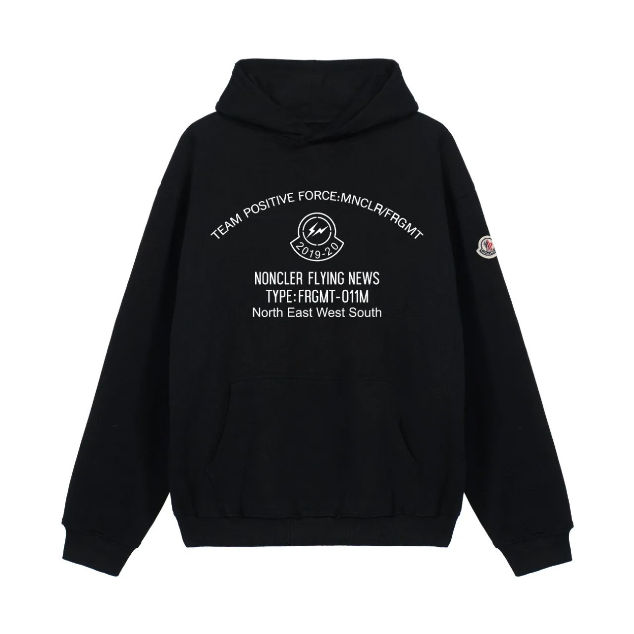 P270 Recommend with confidence, Moncler Mouth Mouth 480g Velvet Printed Hooded Sweatshirt Australian velvet fabric is soft and comfortable, does not shrink, does not deform, does not pill) Original customized accessories Collar label Wash mark Hang tag Packaging (perfect details) Color White Black Size XS-L - Copy (4)