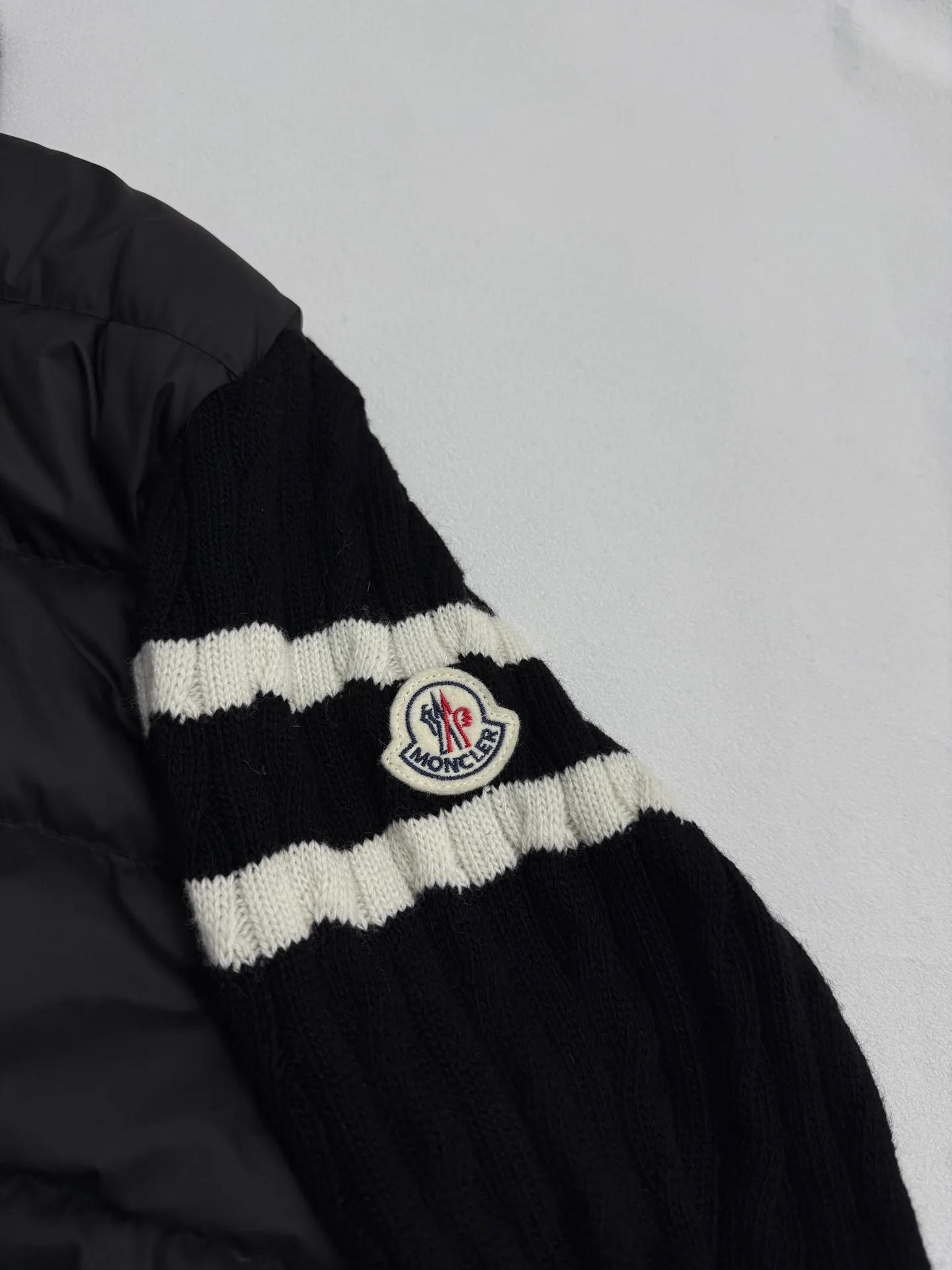 P810 Moncler masked Padded striped wool splicing down jacket 1/2/3/4