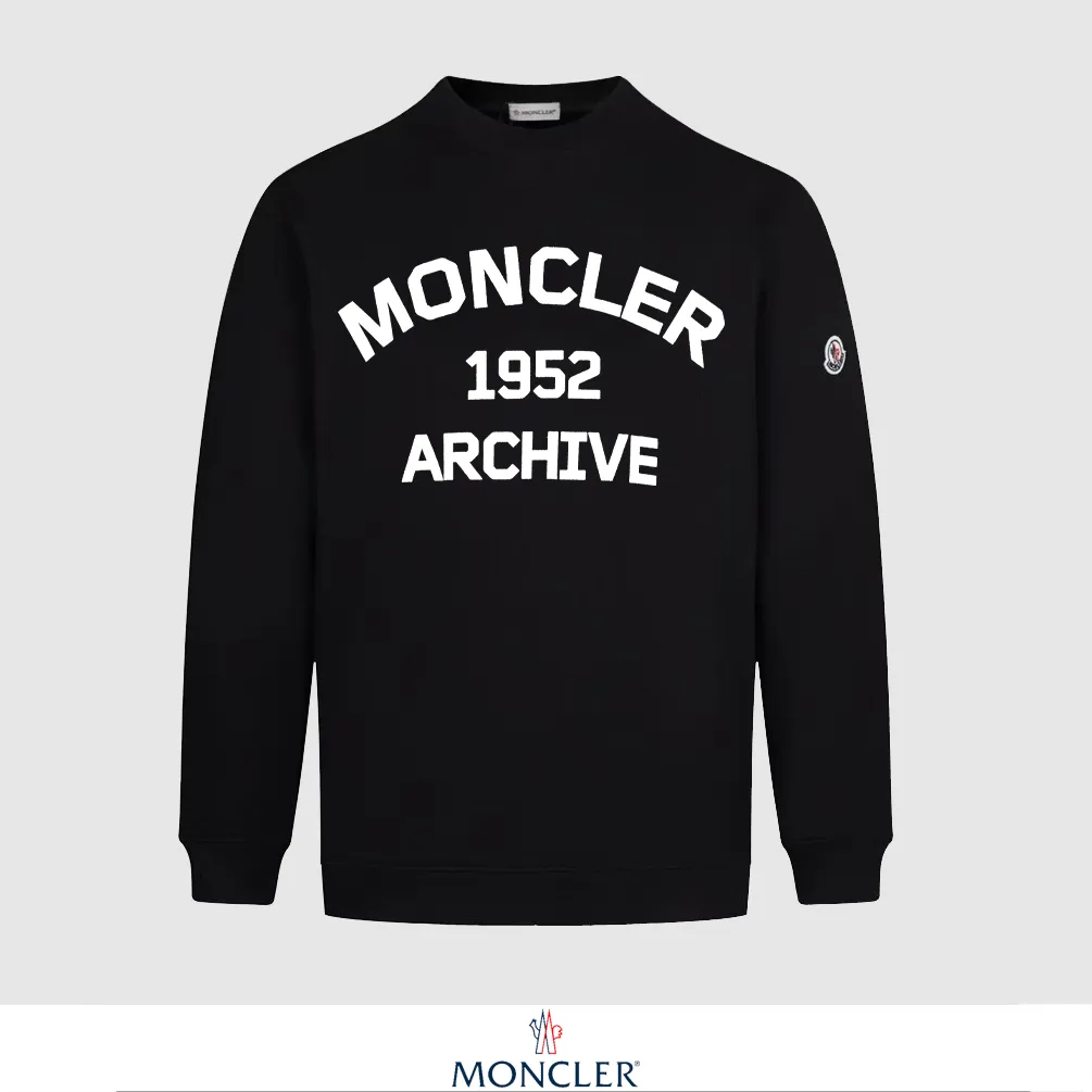 P240 Recommend the most popular Moncler masked 380g printed terry crew neck sweatshirt. Breathable pure cotton fabric. The texture is very soft and comfortable. No shrinkage, no deformation, no pilling). Original customized accessories. Collar label. Wash mark. Hang tag. Packaging (perfect details). Color: White. Black. Size: XS S M L.