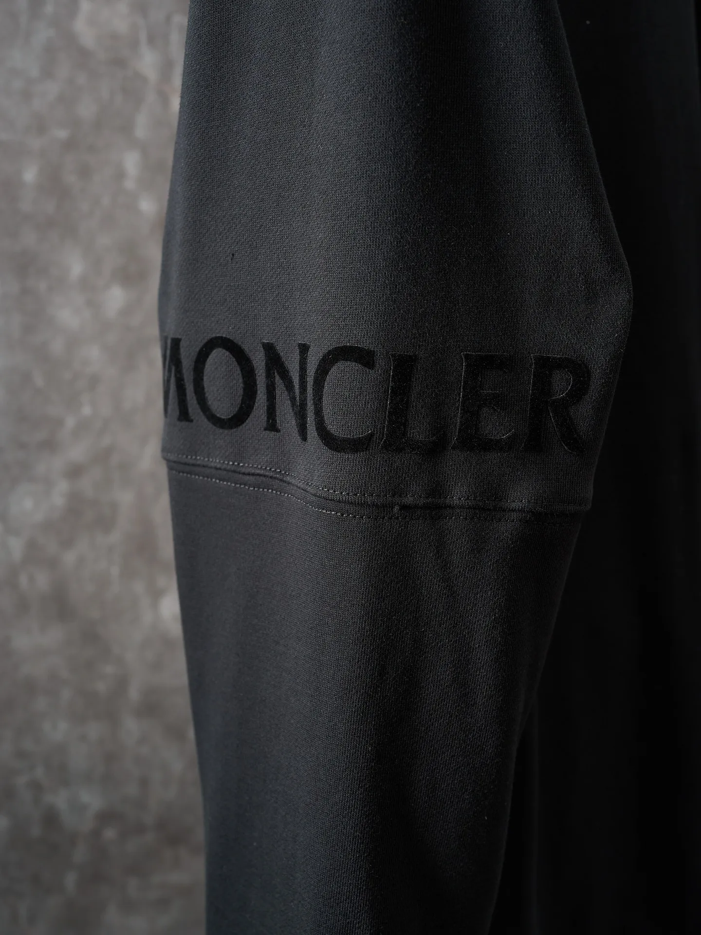 P440 Actual hanging auction] MONCLER/muzzle stand collar cotton solid color patch armband zipper sweatshirt [Ready stock] S M L