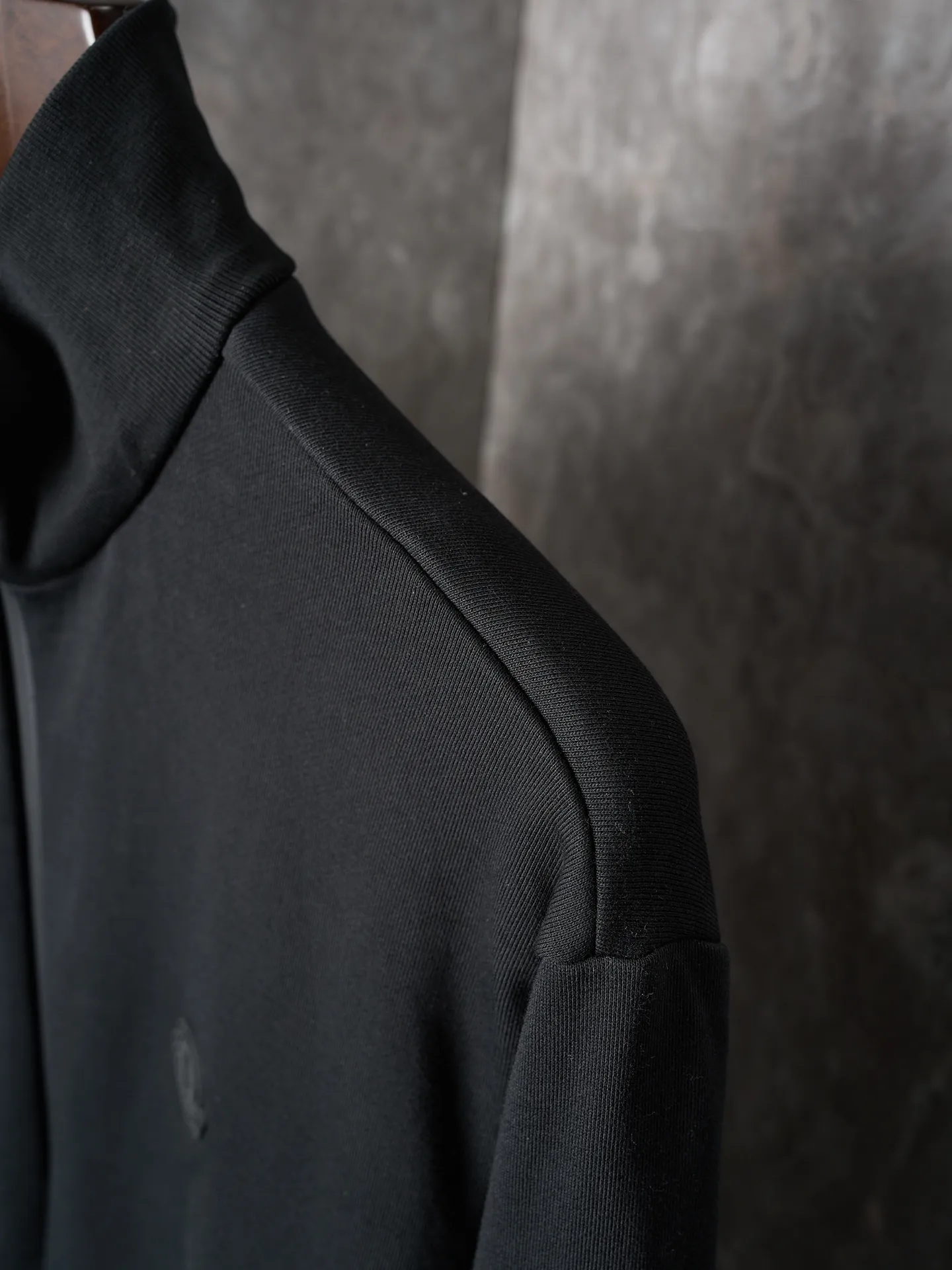 P440 Actual hanging auction] MONCLER/muzzle stand collar cotton solid color patch armband zipper sweatshirt [Ready stock] S M L