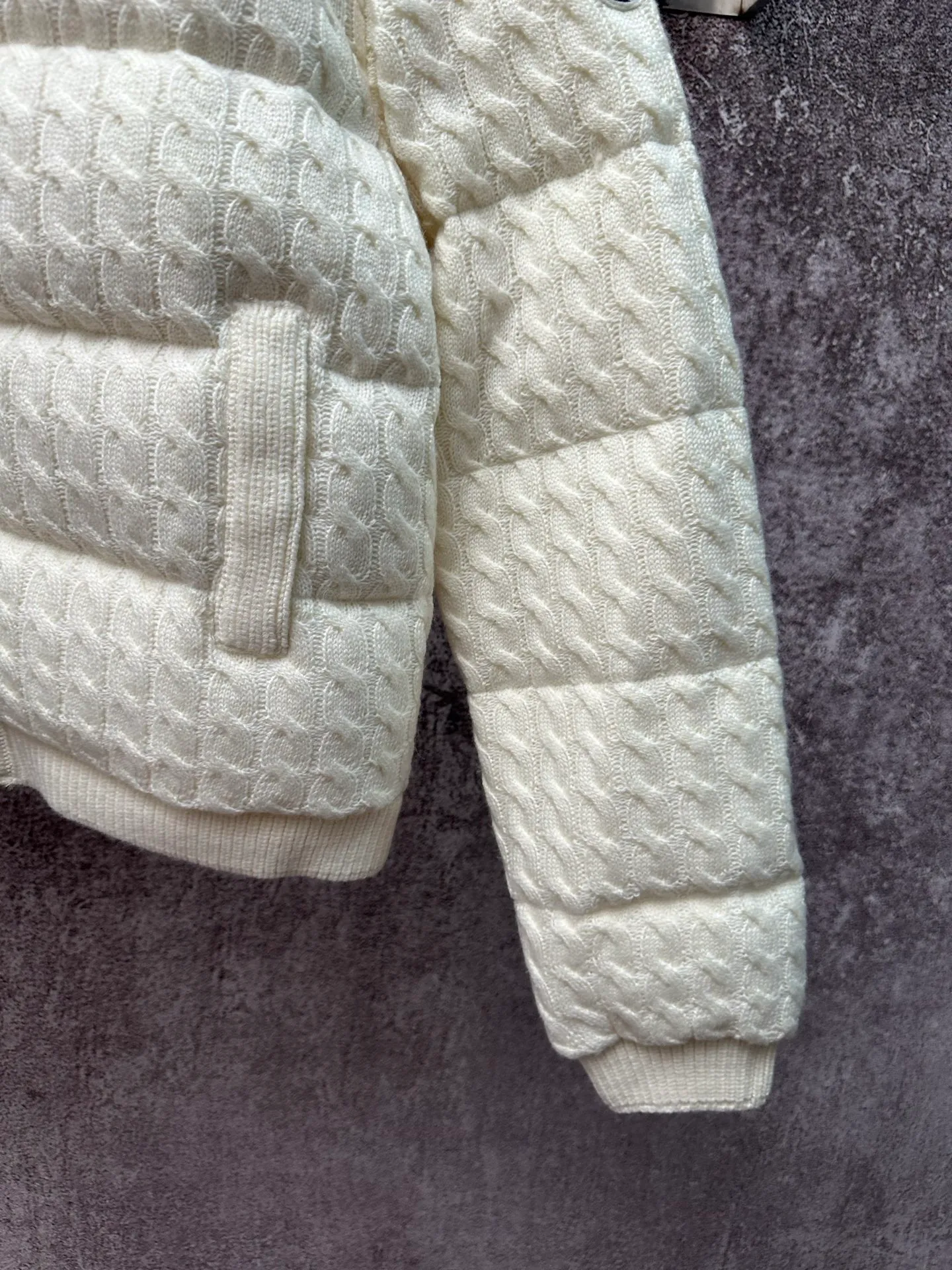 P890 Moncler 26ss laminated wool cotton down jacket Size: S M L