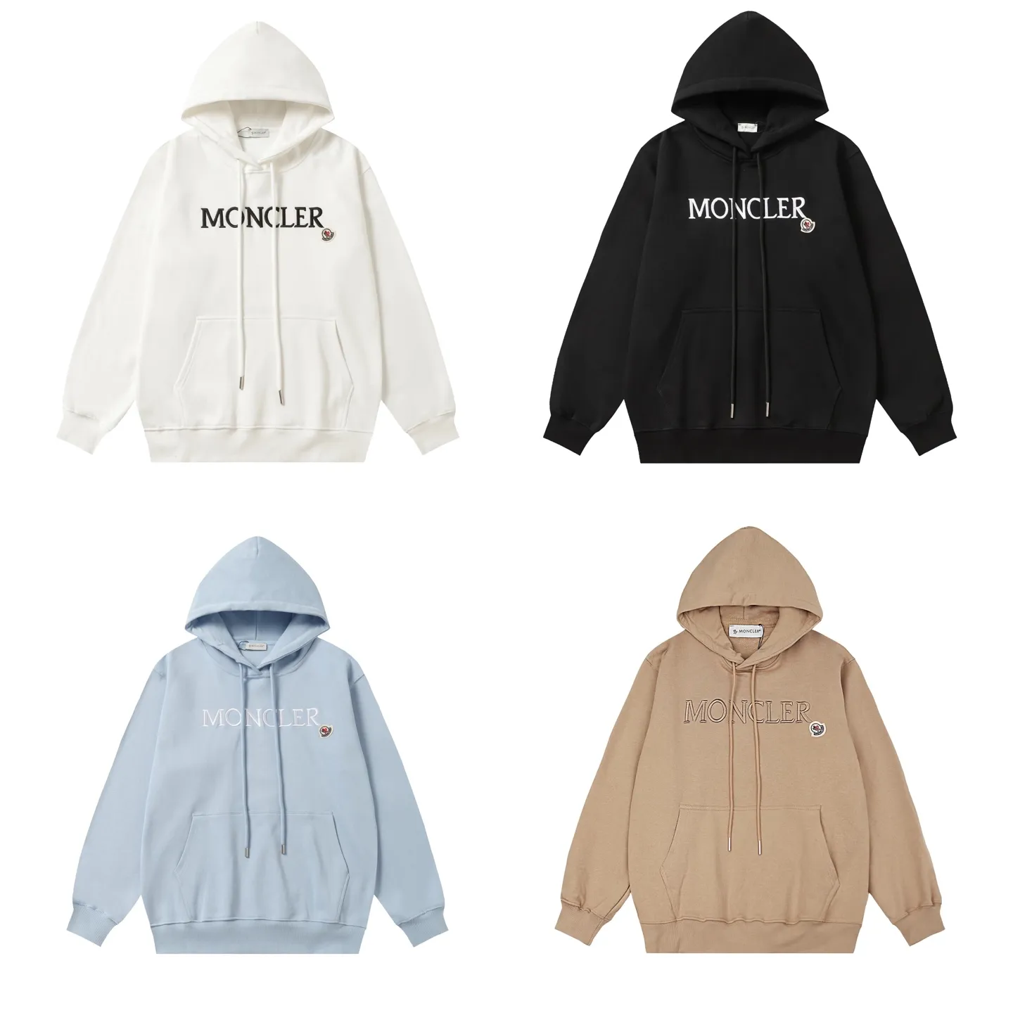 P246 Style number: 853 〈MONCLER〉Mongolian embroidered hooded sweatshirt. The price of the Mongolian sweatshirt is actually quite advantageous. Anyone who has been to the counter should know that the price of the Mongolian hooded sweatshirt is not much cheaper than Gucci Burberry. It is just relatively low-key and unwilling to hype. It is a picture that you want to buy or not. The aloof existence... ✅Original custom-made with logo eyelets and hood ✅460g 100% cotton wool-eating fabric OS version is too big ✅Matched with the original high-weight double yarn thread ✅Correct three-needle and five-thread craftsmanship Chain edge Color: black white sky blue khaki Size S M L