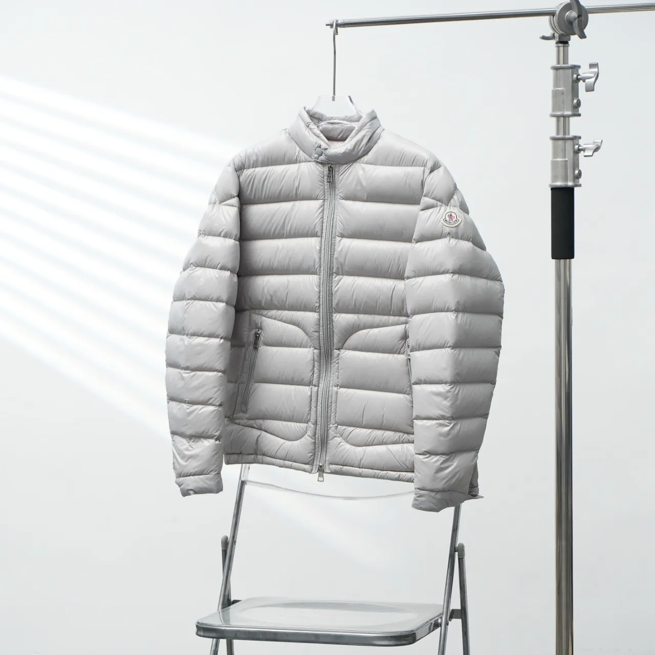 P900 MONCLER | Mengkou 06 thin couple stand collar down jacket Color: Pearl Gray Size: 1-7