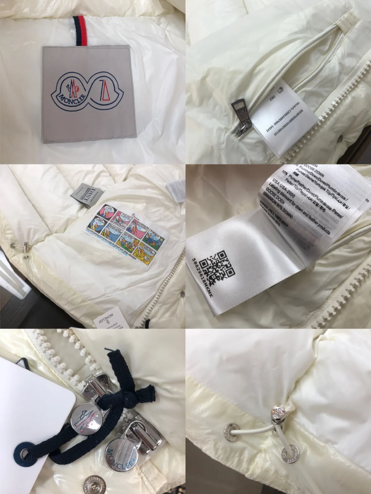 P800 Moncler Maya 70 Short Down Jacket Ivory The iconic men's Moncler Maya 70 down jacket is highly recognizable and is specially designed to celebrate the brand's 70th anniversary. The Moncler Maya down jacket has been reinterpreted specifically to celebrate Moncler's 70th anniversary, and the iconic silhouette has been refreshed in new colors. A classic example of the brand's DNA, it's made from shiny lacquered nylon and embellished with signature rectangular quilting. A classic, cropped design that spans seasons and fashions, the removable hood features a statement silhouette, removable hood and adjustable hem. The sleeves are decorated with the brand's signature classic patch pockets and a patchwork logo designed to celebrate the 70th anniversary. Color: black, ivory white, basalt gray, purple, cabin brown, forest green, code number: 1-2-3-4-5 (M～3xl)