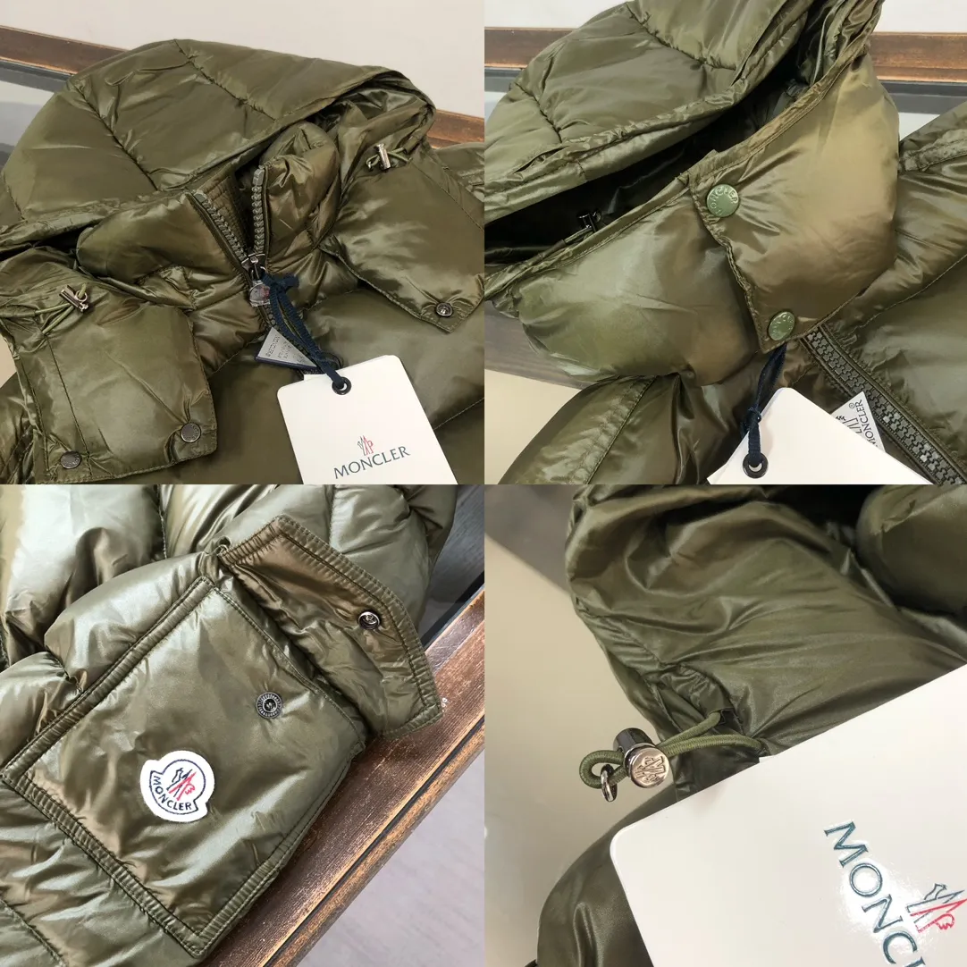 P820 ​​#Moncler/covered mouth #MAYA Maya Eason Chan star's same style, a classic model #Men's and women's style!  Made of nylon with signature rectangular quilting, it is the epitome of Moncler style. A classic short design that transcends seasons and fashions, with a statement silhouette, removable hood and adjustable hem, the armband pocket down jacket is influenced by the iconic outerwear of the 1980s. Maya revisits looks from the Moncler archives with modern style and cutting-edge elements, the result of the brand's expertise in ski equipment. Both in terms of sport and style, this high-performance and positive-spirited jacket has all the elements that a competitive man needs to claim the title. ➖NFC sensor anti-counterfeiting chip ➖Exclusively adopts Taiwan original nylon inner and outer fabrics. ➖Accessories and hardware are customized from the original factory to restore genuine quality.  Color size: classic black (black base, gray base 1-6) pink (1-5) white (1-5) gray (1-5) avocado green (1-5) midnight blue (1-6) olive green (1-6)