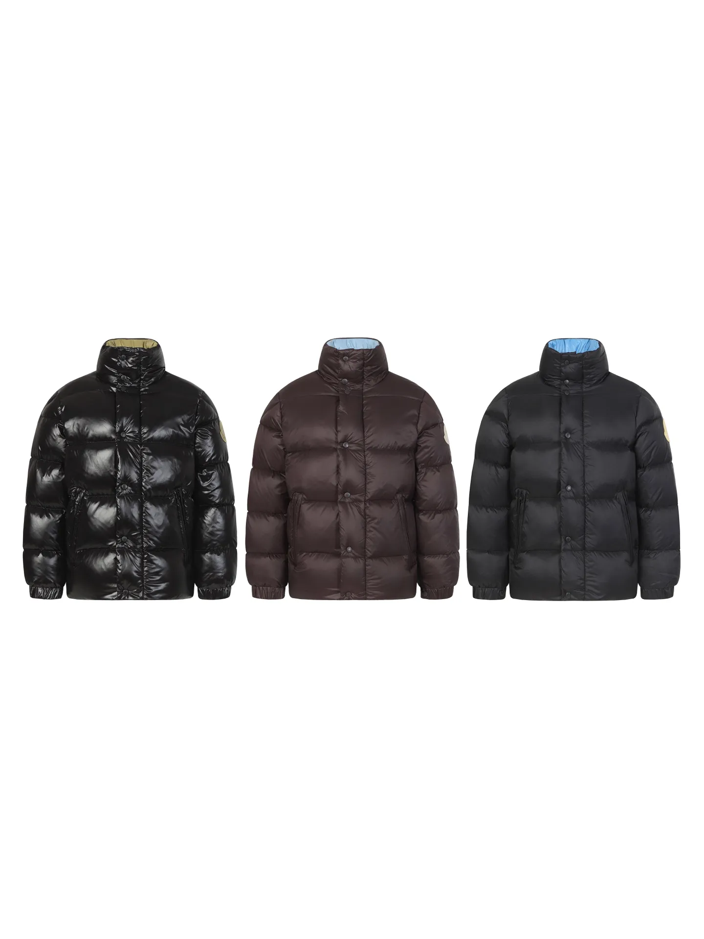 P860 MONCLER/Mask 1952 Green Fat Man Long-sleeved Down Jacket Muzzled DERVOX limited color matching 1952 co-branded men's goose down stand-up collar thickened buns can be made into couple models 95% European standard gooseneck down filling. Extremely full filling. 700+ fill power. The tag barcode model number corresponds to the official website. The tag has built-in NFC electronic induction anti-counterfeiting) Dervox down is made of lightweight nylon Made of laqué fabric, it's comfortable and warm without being bulky. This short style features an internal shoulder strap that can be carried as a carry when the weather heats up, making it ideal for urban or alpine wear. Made in pop tones, it's finished with a bold logo patch. Details Made of lightweight nvlon laqué fabric Color: Black Blue/Black Green/Coffee Blue Size: 1/2/3/4/5