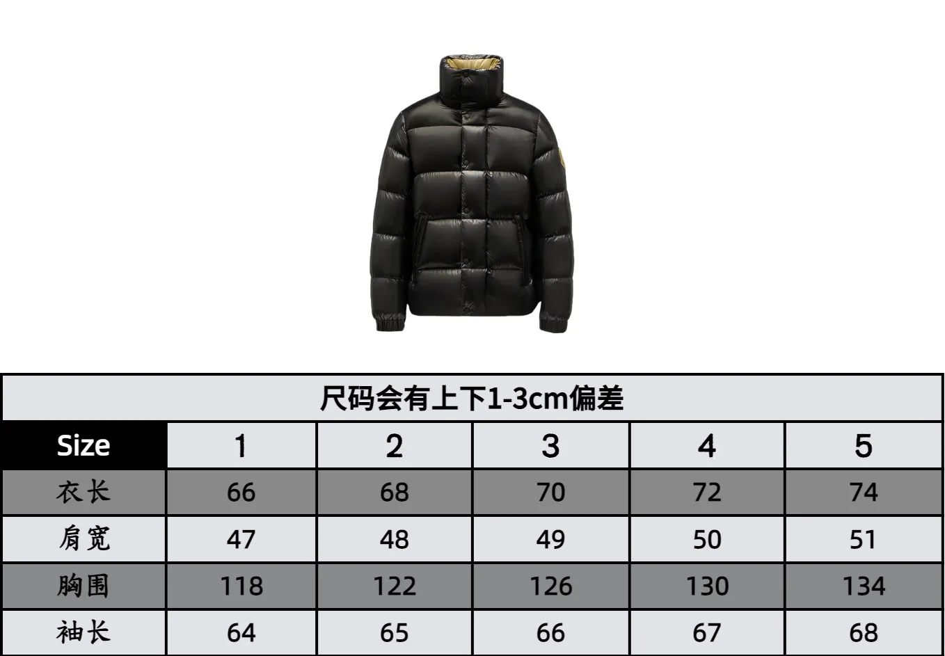 Moncler GENIUS x 1952 Dervo Series Joint Down Jacket Size Chart P1060