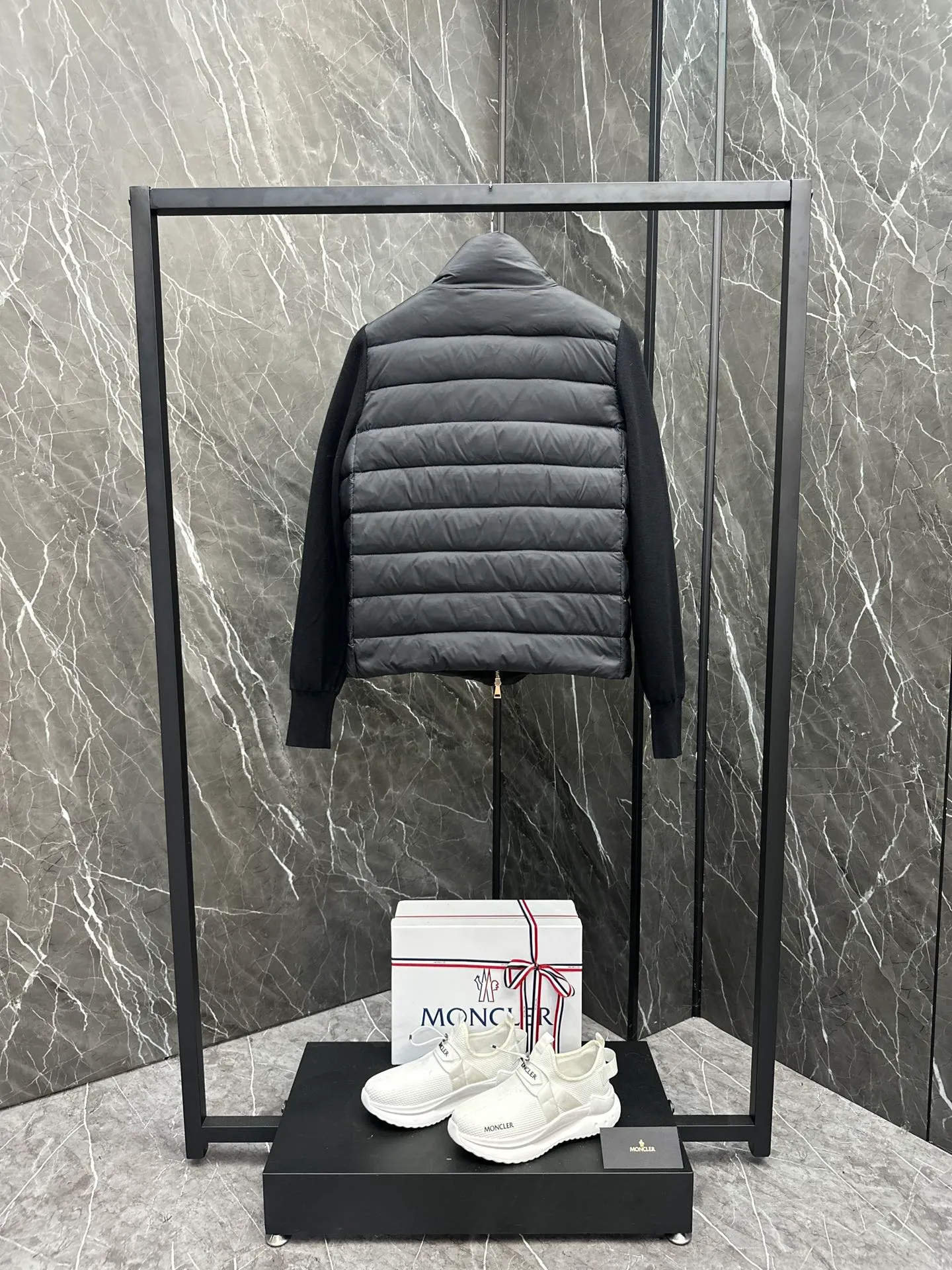 P660 New in Down⬆️Moncler Cardigan Women's Lightly Padded Wool Down Cardigan Jacket. This women's wool cardigan is filled with down and is suitable for all seasons.  This cardigan is a classic Moncler design that can be worn on its own when the weather is nice, or paired with jackets and coats when the weather cools down. Wool knit style with down-filled front for warmth and protection. Details Made of fine wool and nylon léger brillant •Nylon léger brillant lining •Down filling •Jersey knit •14 gauge •Zip closure •Zip pockets Size : 1-3 Black White