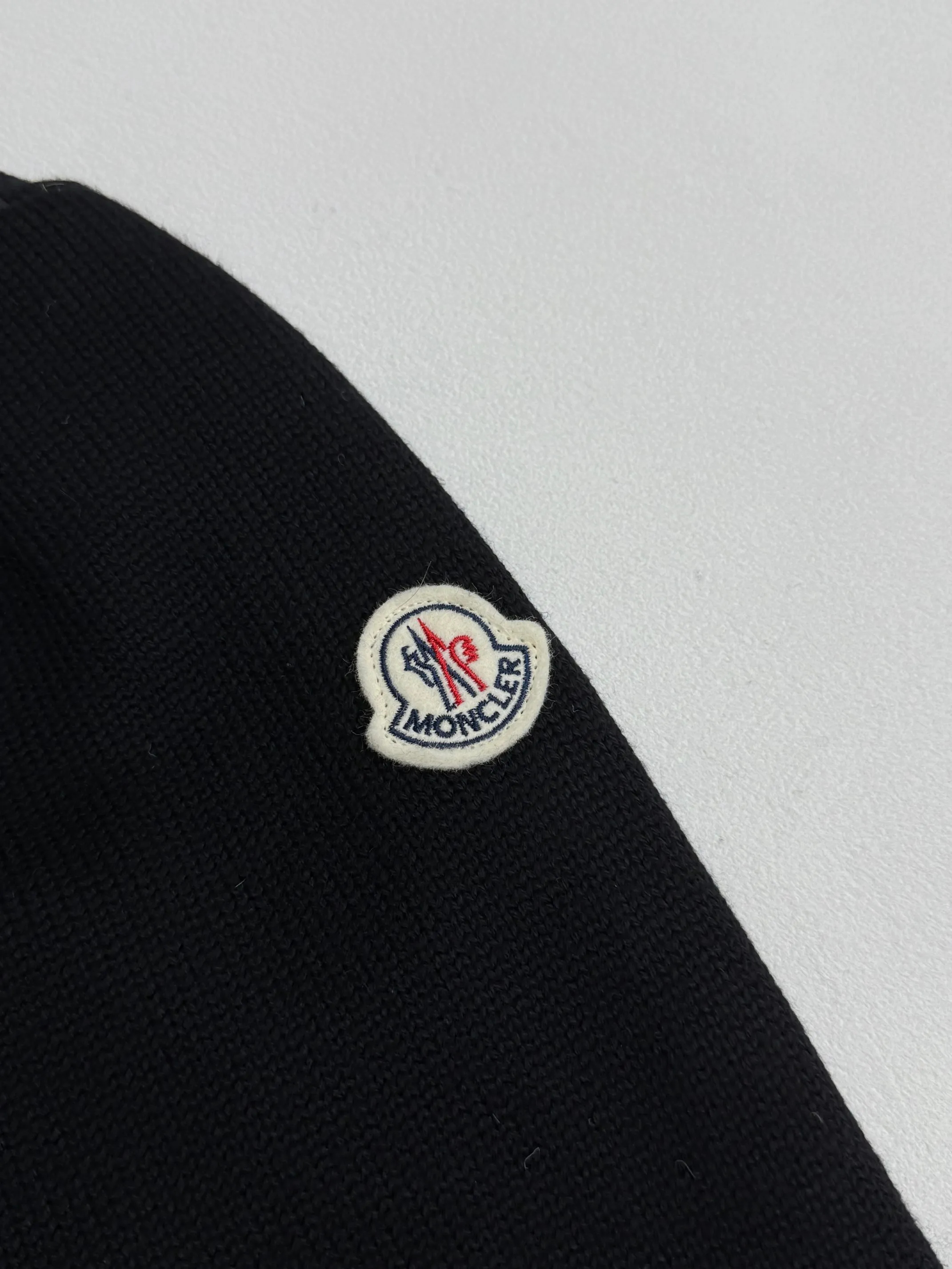 P810 Moncler wool knitted patchwork down jacket with armbands 1/2/3/4