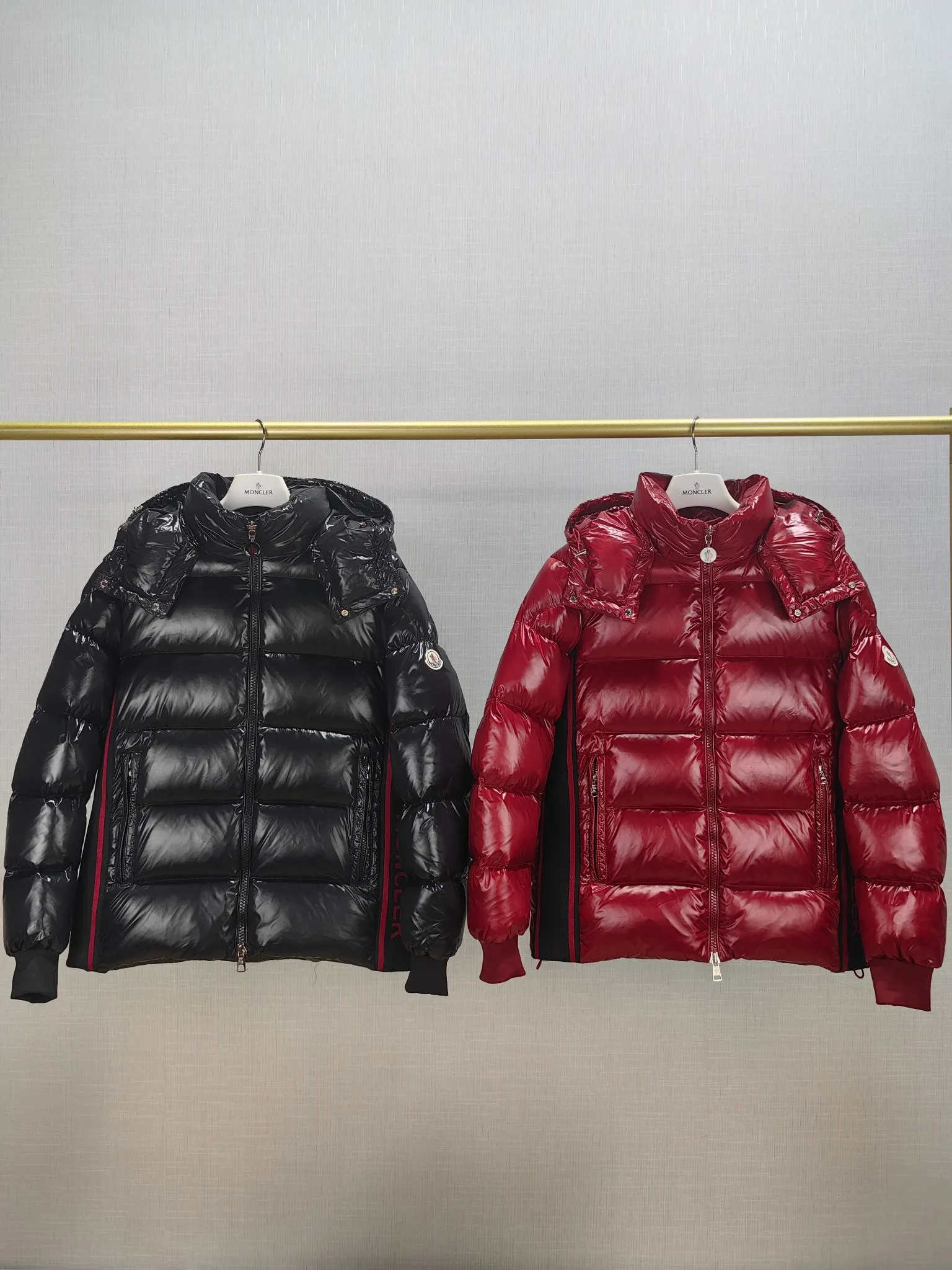 P960 M823 Moncler new shiny short hooded down jacket bread jacket