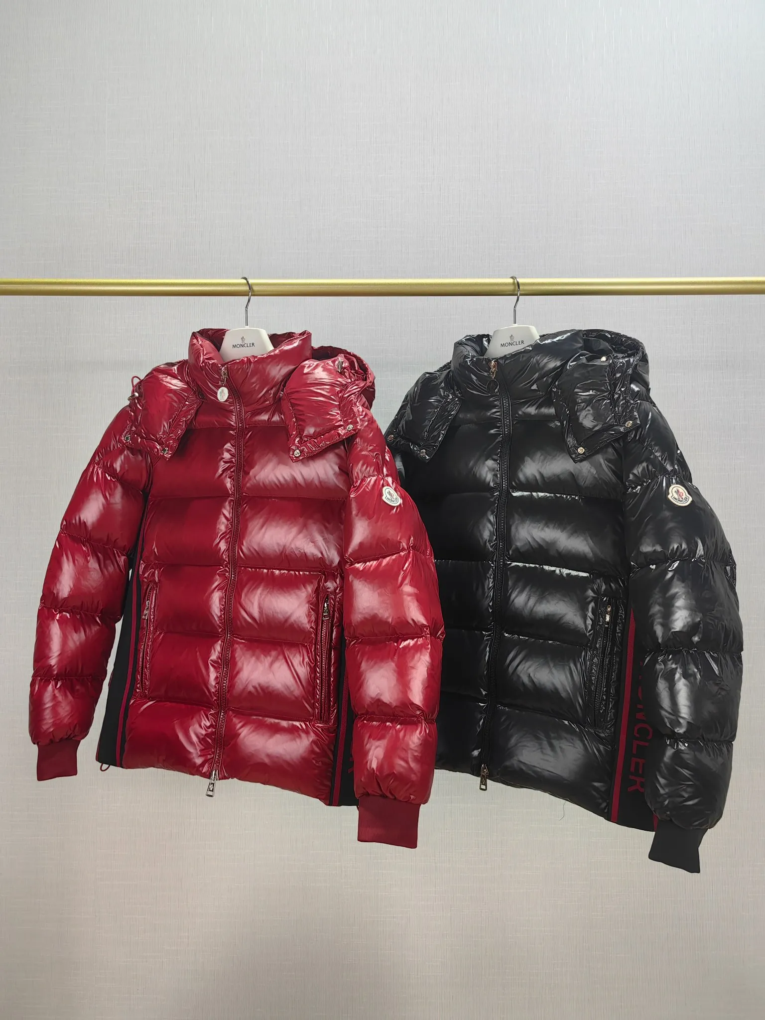 P960 M823 Moncler new shiny short hooded down jacket bread jacket