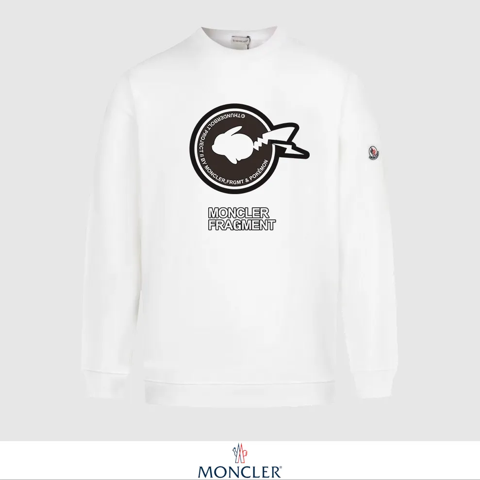 P240 Recommend the most popular Moncler masked 380g printed terry crew neck sweatshirt. Breathable pure cotton fabric. The texture is very soft and comfortable. No shrinkage, no deformation, no pilling). Original customized accessories. Collar label. Wash mark. Hang tag. Packaging (perfect details). Color: White. Black. Size: XS S M L.