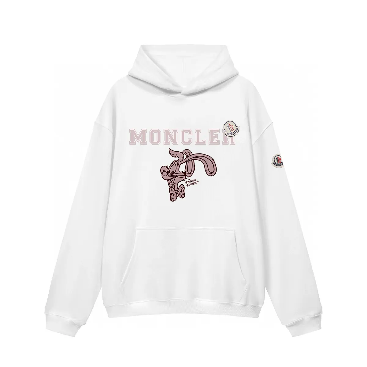 P270 Recommended for sale with confidence Moncler Mouth Mouth 480g Velvet printed hooded sweatshirt Australian velvet fabric is soft and comfortable, does not shrink, does not deform, does not pill) Original customized accessories Collar label Wash mark Hang tag Packaging (perfect details) Color White Black Size XS-L - Copy (54) - Copy