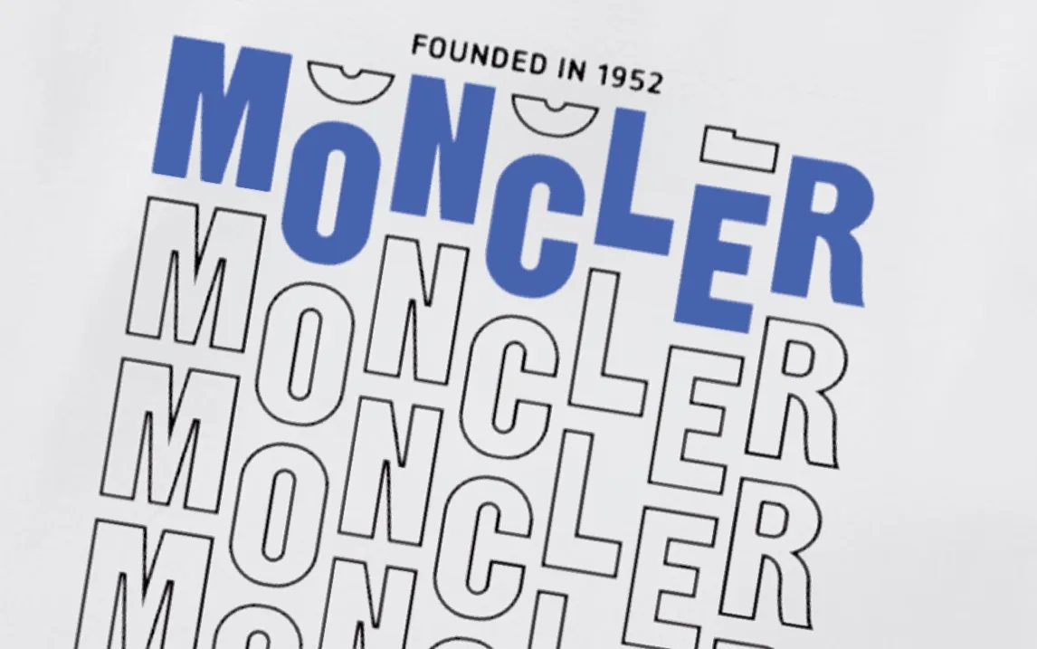 P170 Moncler 2025 new model, hollow letter logo, same style for men and women, long-sleeved T-shirt ·Customized 300g 100% double yarn pure cotton fabric ·Dyeing 32 counts double thread ·Collar label, hangtag, main mark and three labels complete Color: White Size: XS S M L