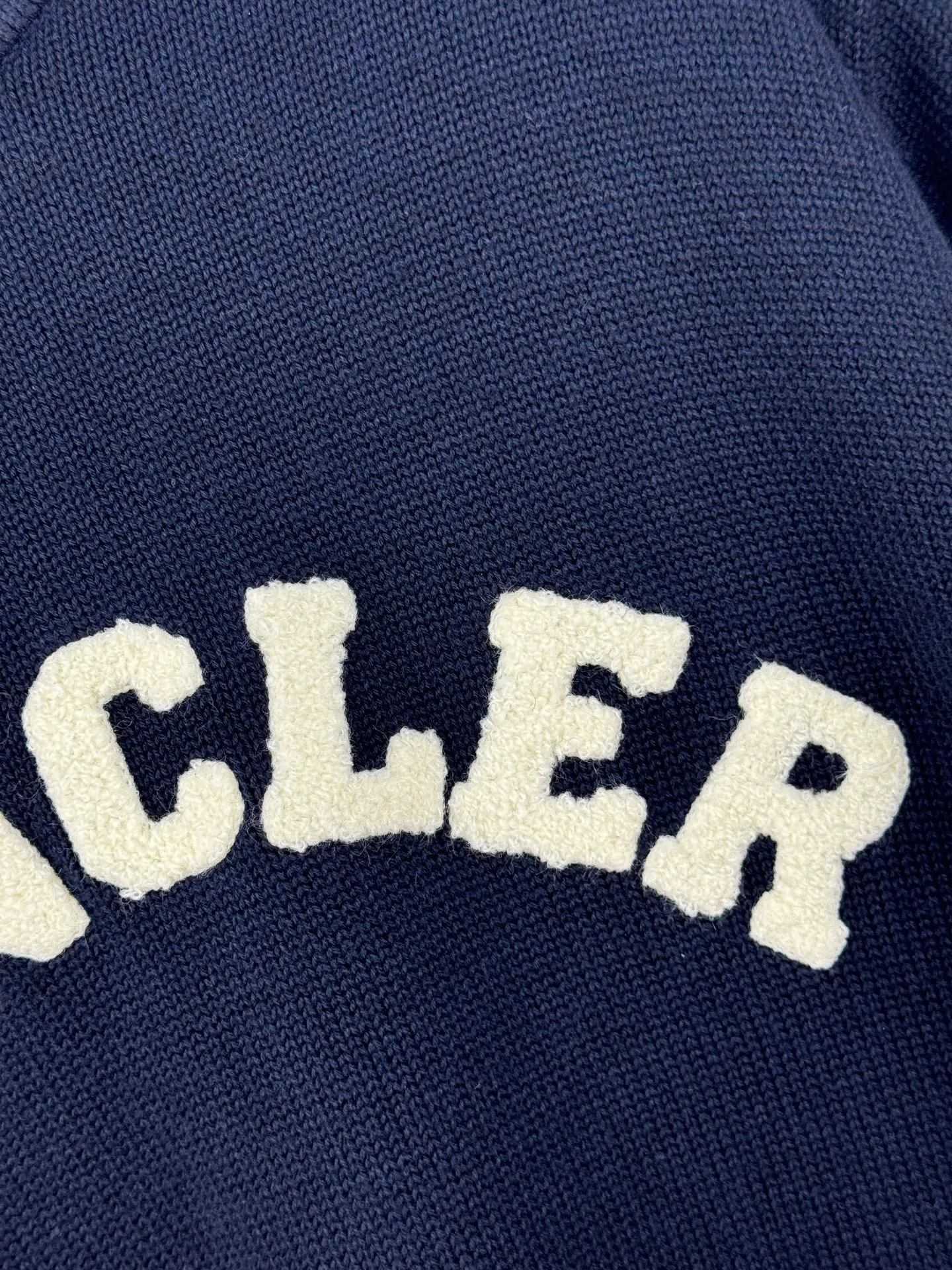 P430 Moncler masked towel embroidered letter logo wool blend knitted round neck pullover sweater Size: S/M/L/XL