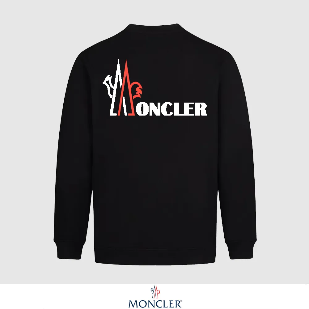 P240 Recommend the most popular Moncler masked 380g printed terry crew neck sweatshirt. Breathable pure cotton fabric. The texture is very soft and comfortable. No shrinkage, no deformation, no pilling). Original customized accessories. Collar label. Wash mark. Hang tag. Packaging (perfect details). Color: White. Black. Size: XS S M L.