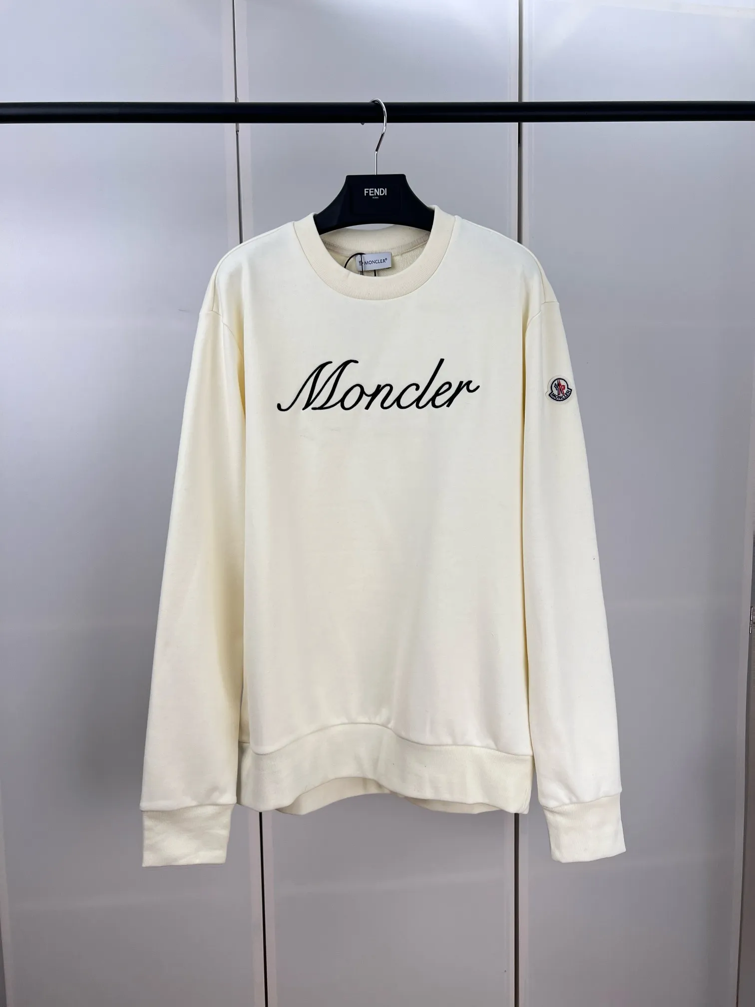 P380 Moncler masked letter embroidered armband sweatshirt S/M/L/XL