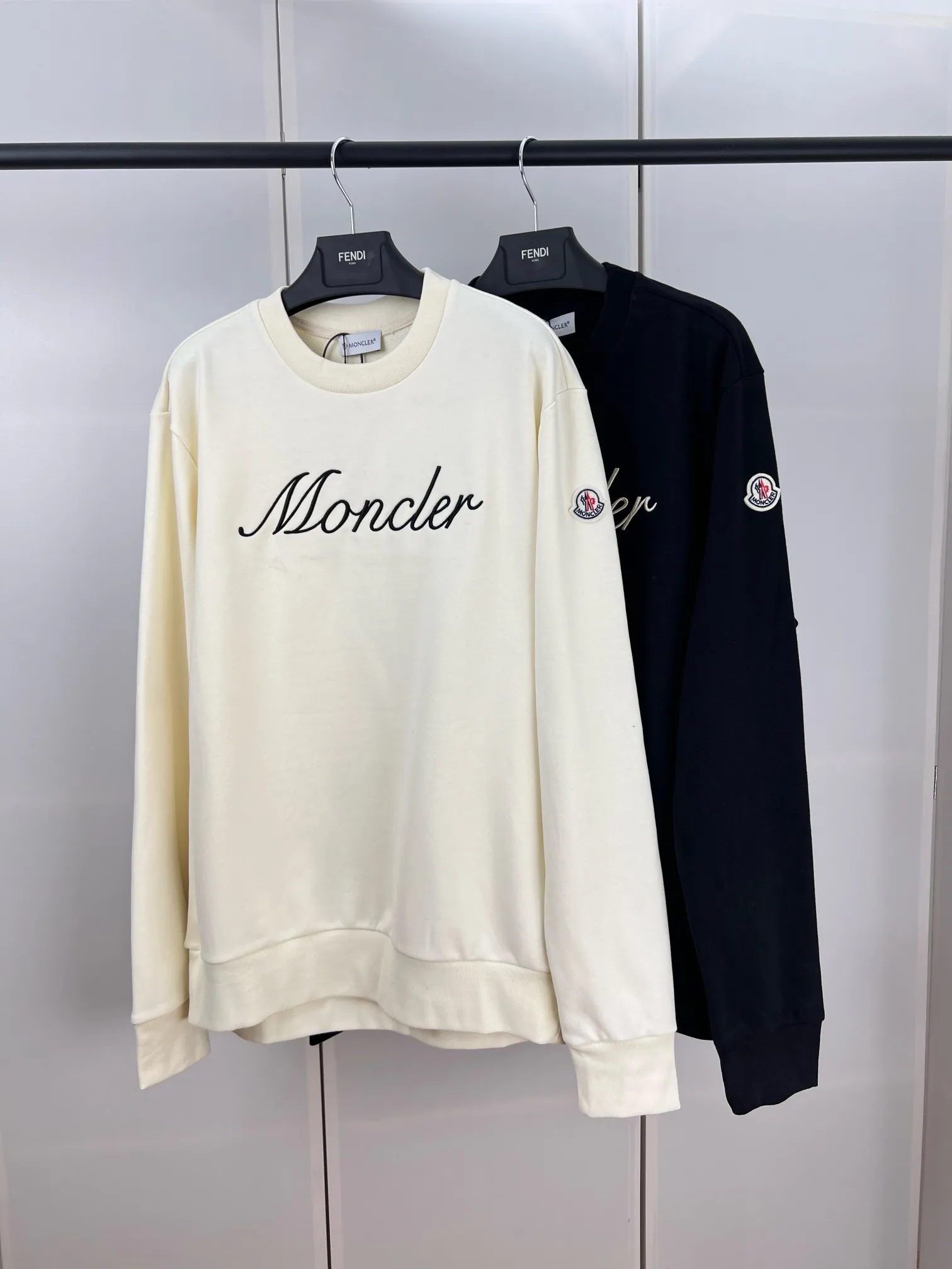 P380 Moncler masked letter embroidered armband sweatshirt S/M/L/XL