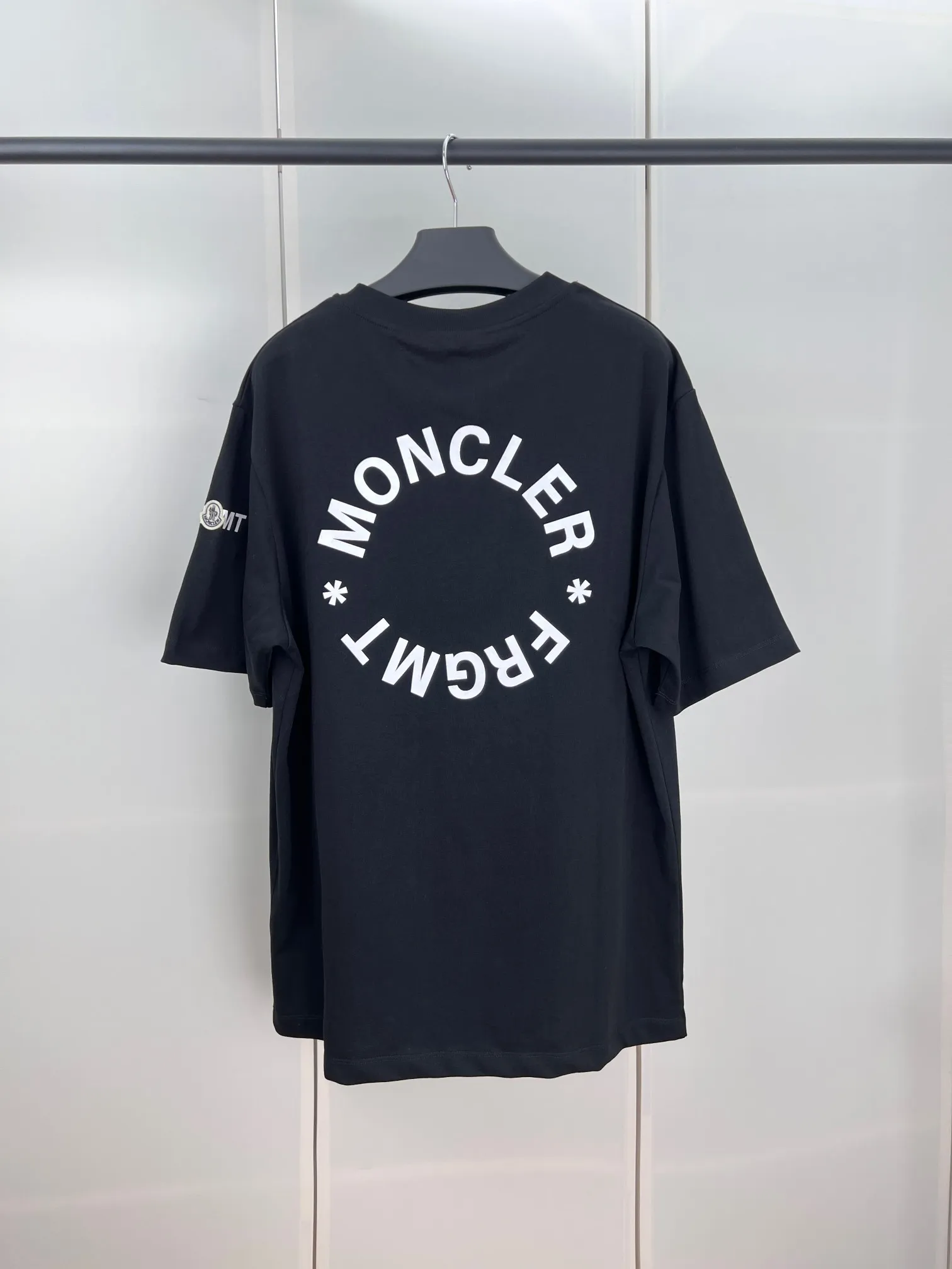 P240 Moncler masked letter print embroidered logo short sleeves S/M/L/XL