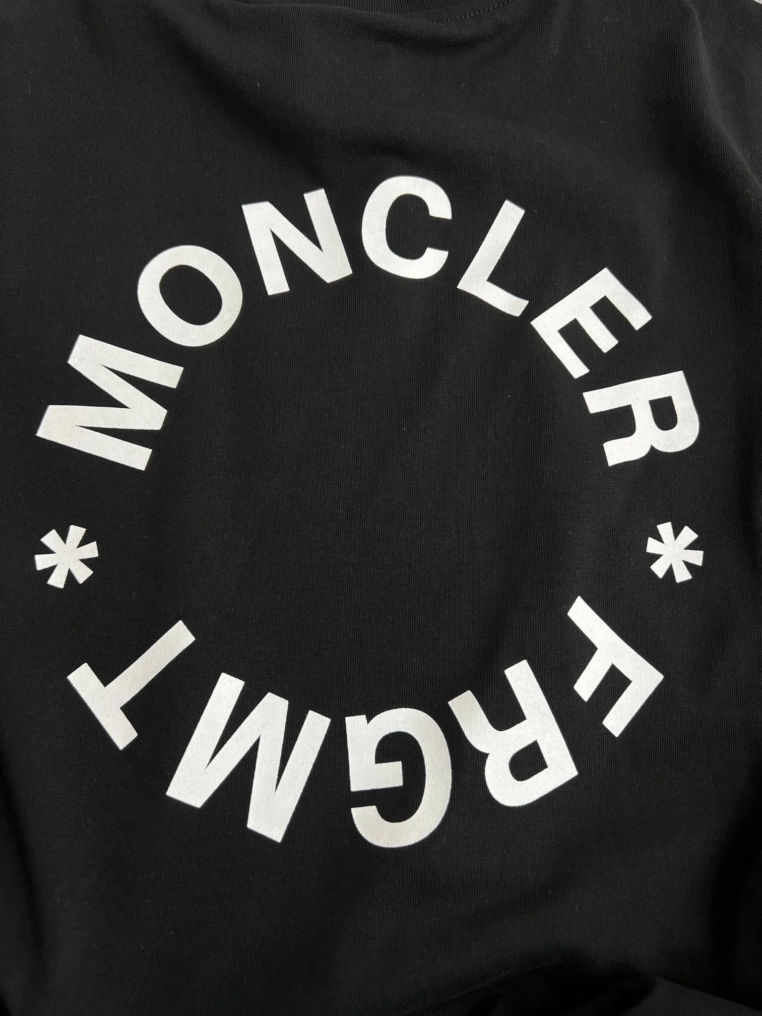 P240 Moncler masked letter print embroidered logo short sleeves S/M/L/XL