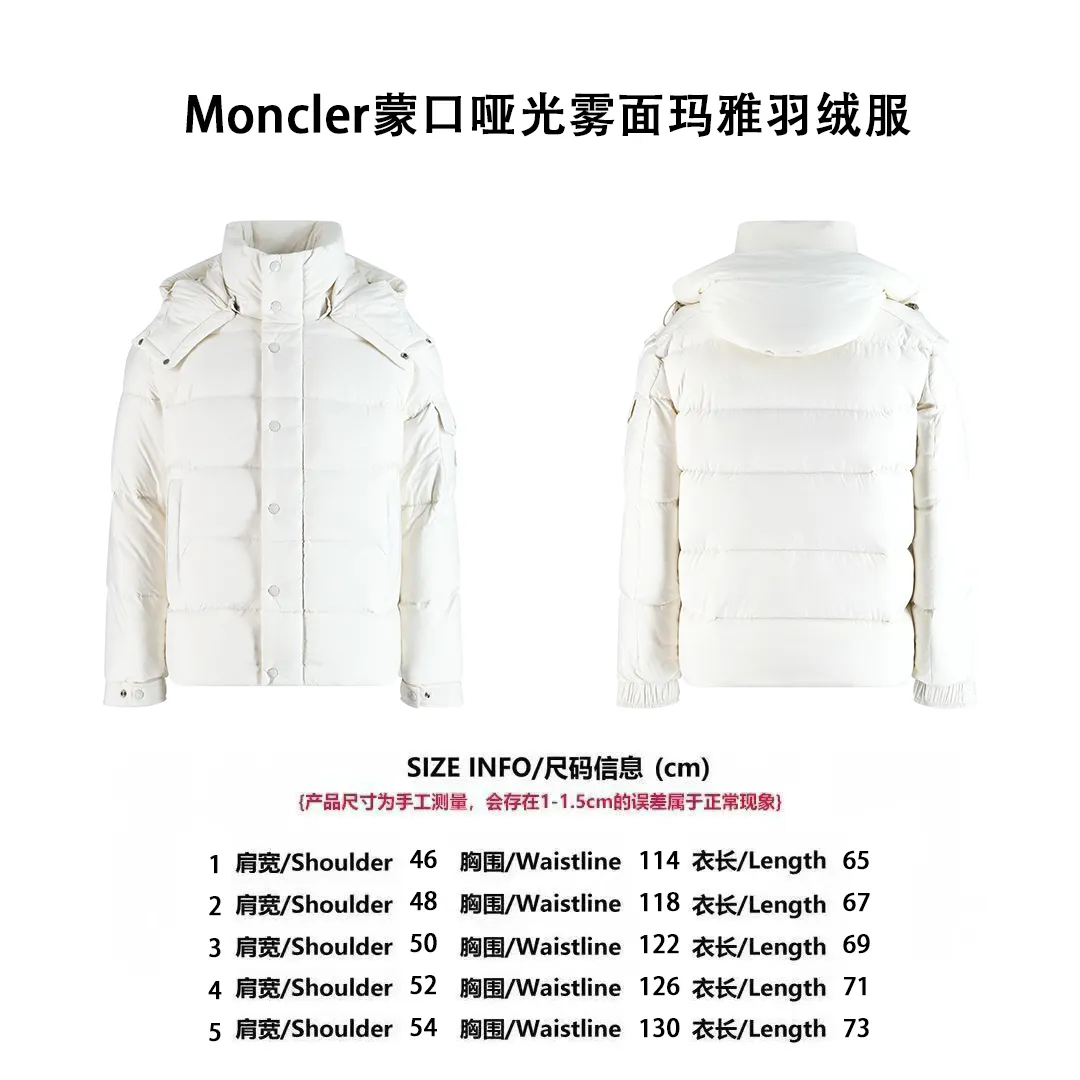 [Size Chart] Moncler Vezere Matte Maya Down Jacket (White) P1010