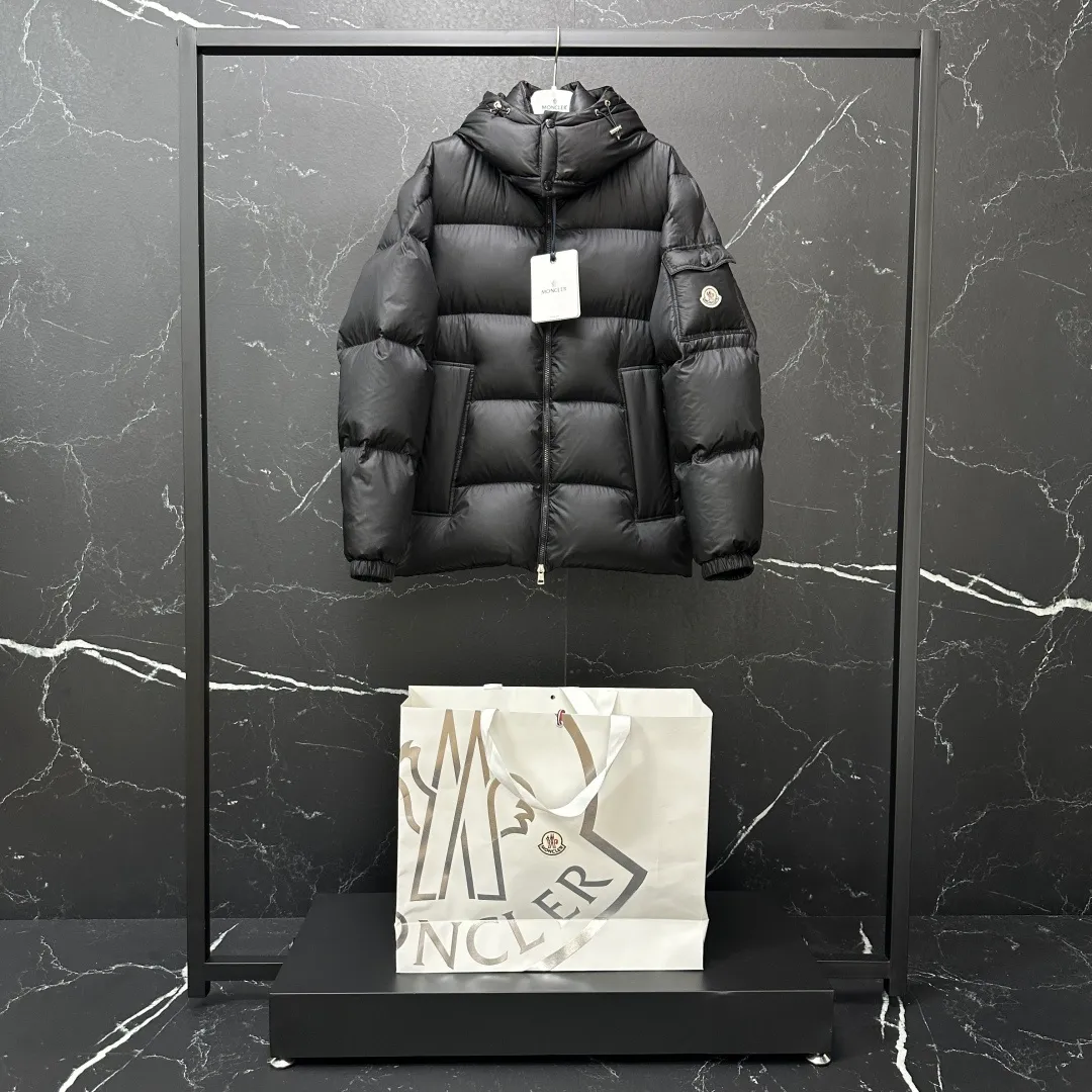P860 𝑴𝒐𝒏𝒄𝒍𝒆𝒓｜Moncler/Moncler 25𝒔𝒔 Couyere new autumn and winter hooded [removable] light luxury fashion star's same style thickened down jacket for men and women T62# 𝑺𝒊𝒛𝒆：𝟭# 𝟮# 𝟯# 𝟰# 𝟱# Product color: black, silver gray