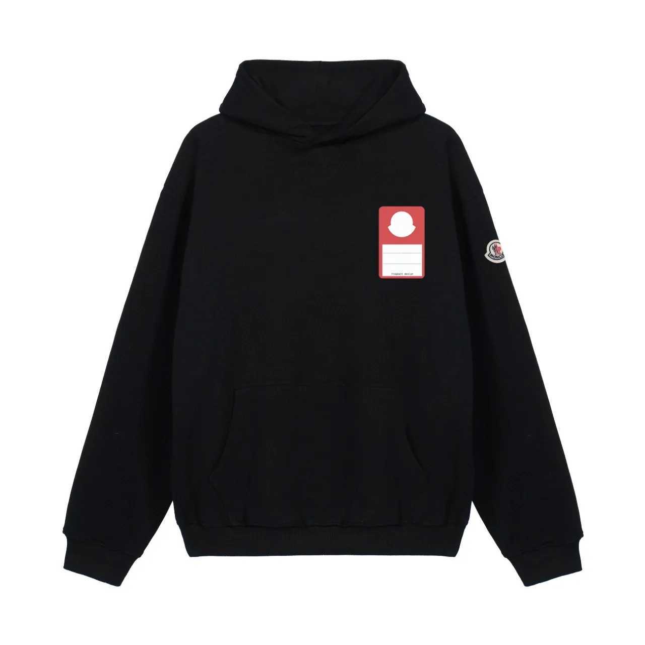 P270 Recommend with confidence, Moncler Mouth Mouth 480g Velvet Printed Hooded Sweatshirt Australian velvet fabric is soft and comfortable, does not shrink, does not deform, does not pill) Original customized accessories Collar label Wash mark Hang tag Packaging (perfect details) Color White Black Size XS-L - Copy (18)