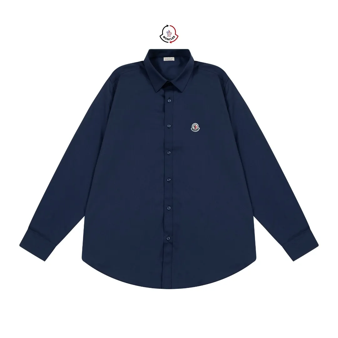 P270 Moncler official website classic brand logo design long-sleeved shirt, custom-dyed fabric, upper body full of high-end feel, pure cotton bamboo fiber fabric, high quality, same style for men and women. Size: 39-43 (M-3XL)