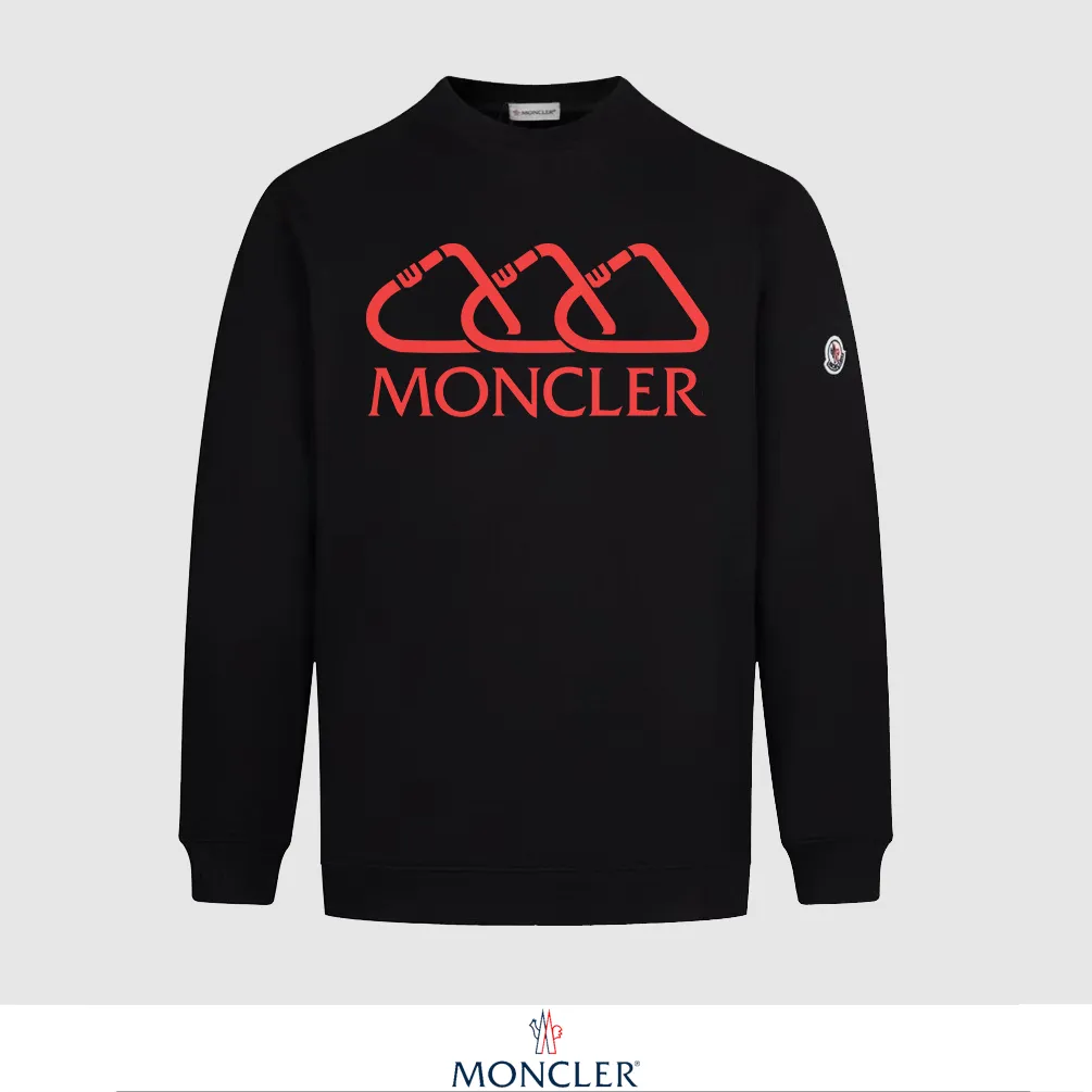 P240 Recommend the most popular Moncler masked 380g printed terry crew neck sweatshirt. Breathable pure cotton fabric. The texture is very soft and comfortable. No shrinkage, no deformation, no pilling). Original customized accessories. Collar label. Wash mark. Hang tag. Packaging (perfect details). Color: White. Black. Size: XS S M L.