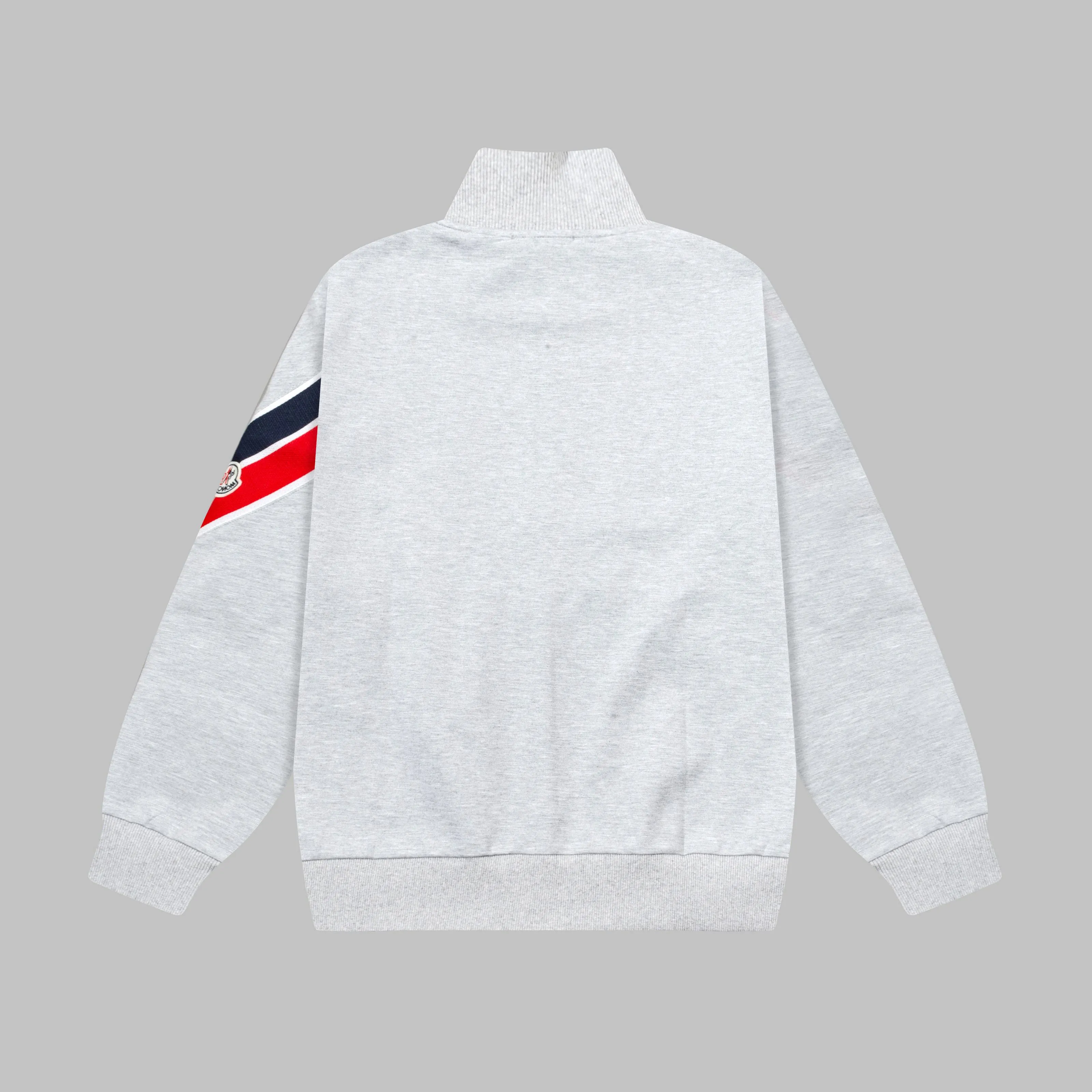 P270 MONCLER/Muzzle Custom fabric suit casual sweatpants Red and blue ribbon splicing design brand Zhangzi LOGO process Official synchronization High version High quality Fashion personality Versatile trend Pure original quality Original fabric Hang tag Collar label Washed wheat Complete three standards Color: blue. Gray. Size: S-2XL
