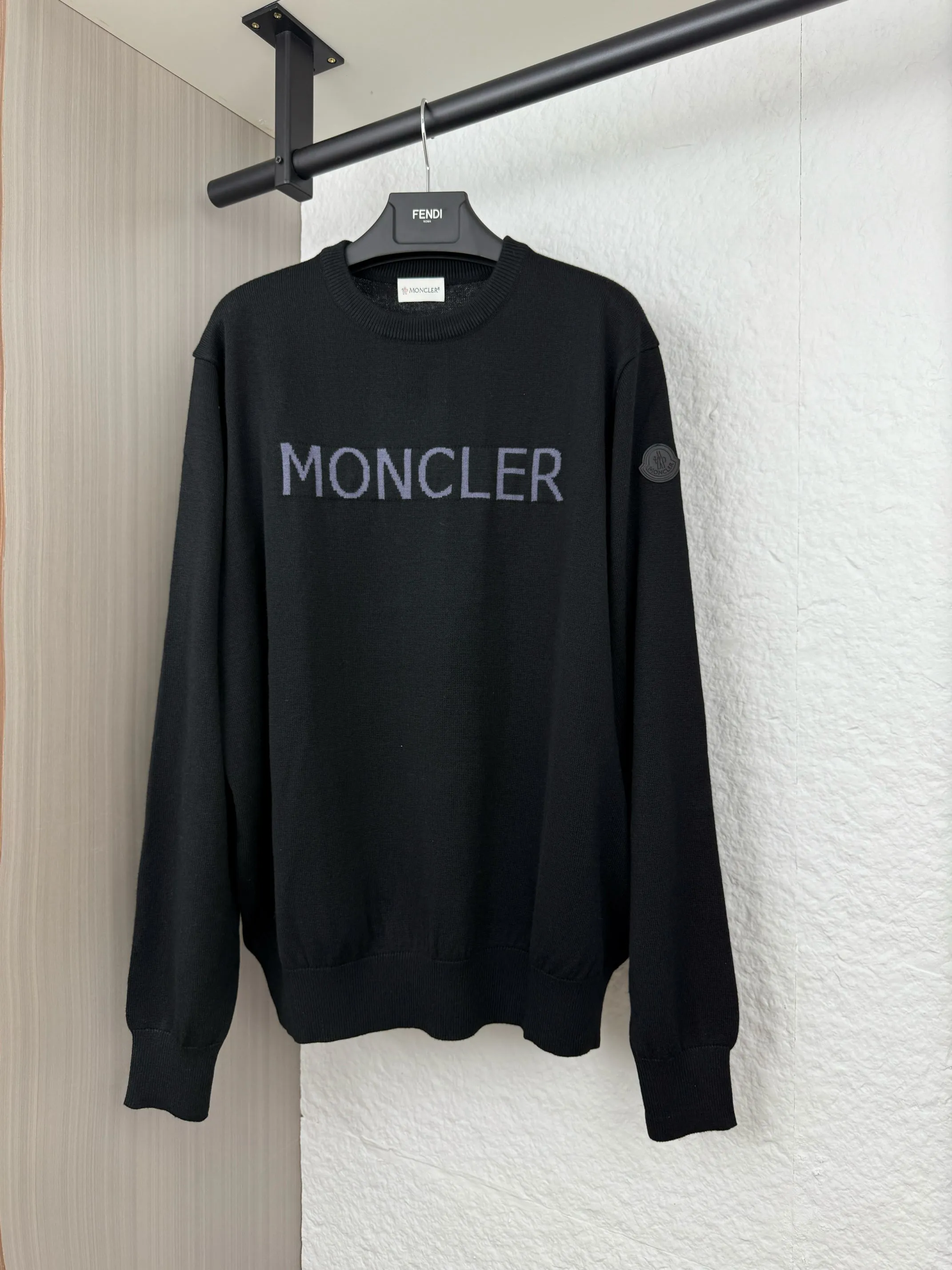 P430 Moncler masked letter jacquard armband knitted sweater S/M/L/XL