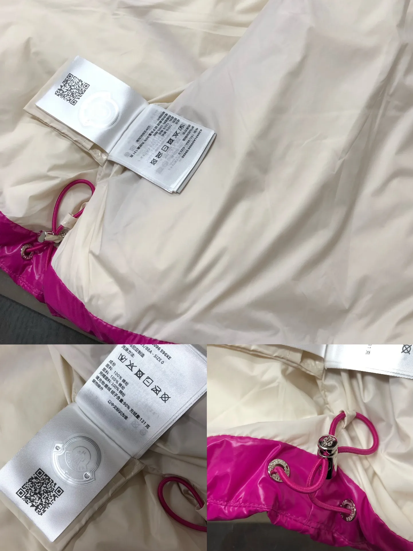 P900——————💛Women’s Moncler 25 autumn and winter latest product Pario women’s hooded down vest (hat🉑removable) Pario down vest cleverly uses shape and texture to show modern style. Made from functional super laque nylon fabric with a glossy finish. This hooded insulated piece features a double-snap closure for an asymmetrical shape. Trimmed with quilting in different sizes for a geometric feel. Color: black, off-white, rose red Size: 0-1-2 (SML)