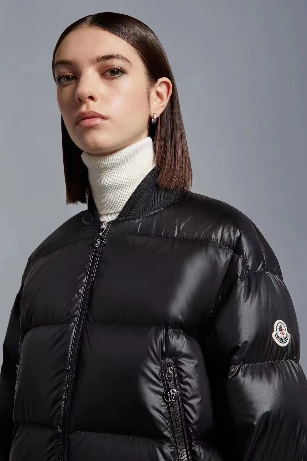 P640 💎High version💎 Moncler/Moncler 23 years new Jolin Tsai baseball jacket down jacket 90 white duck down