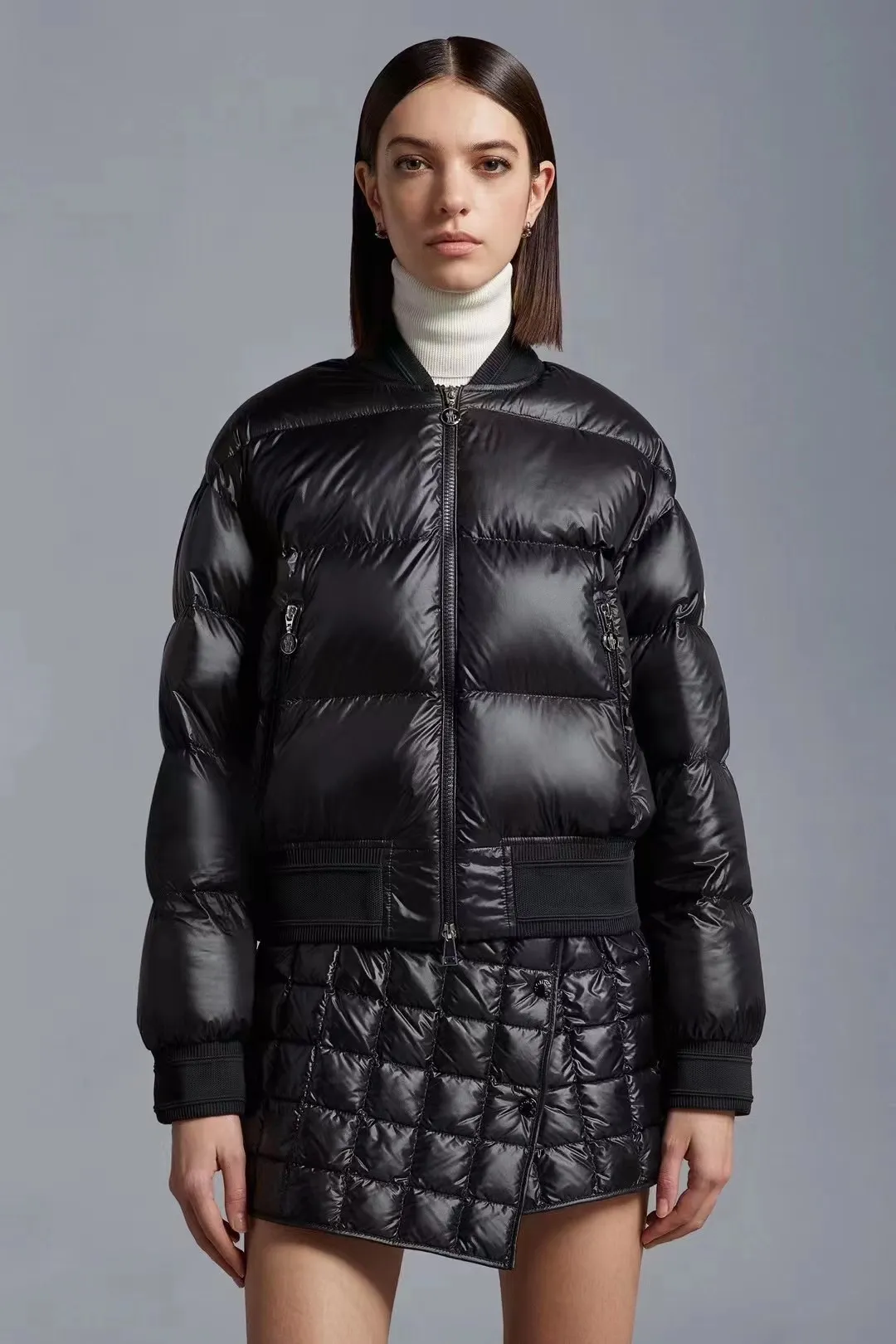 P640 💎High version💎 Moncler/Moncler 23 years new Jolin Tsai baseball jacket down jacket 90 white duck down