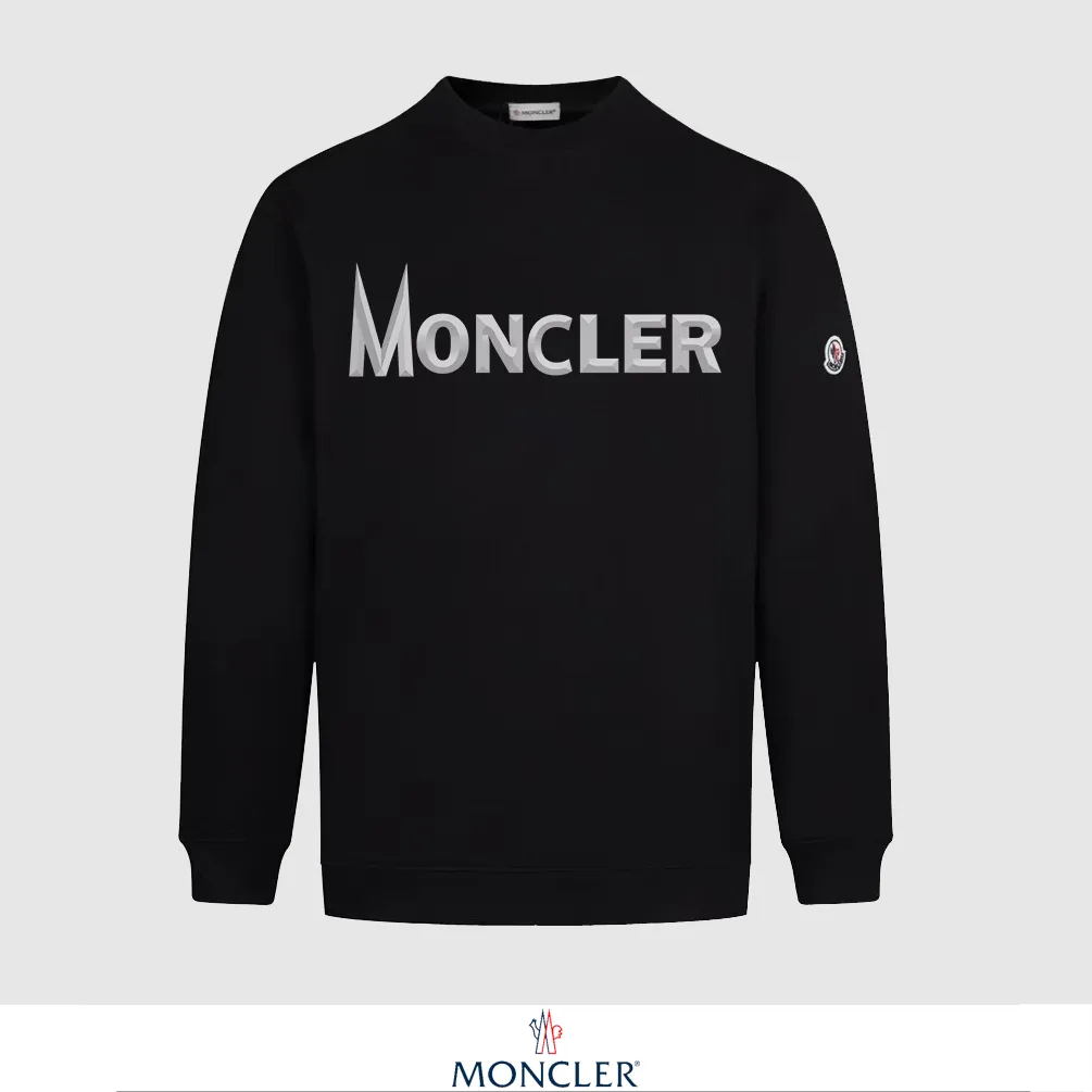P240 Recommend the most popular Moncler masked 380g printed terry crew neck sweatshirt. Breathable pure cotton fabric. The texture is very soft and comfortable. No shrinkage, no deformation, no pilling). Original customized accessories. Collar label. Wash mark. Hang tag. Packaging (perfect details). Color: White. Black. Size: XS S M L.
