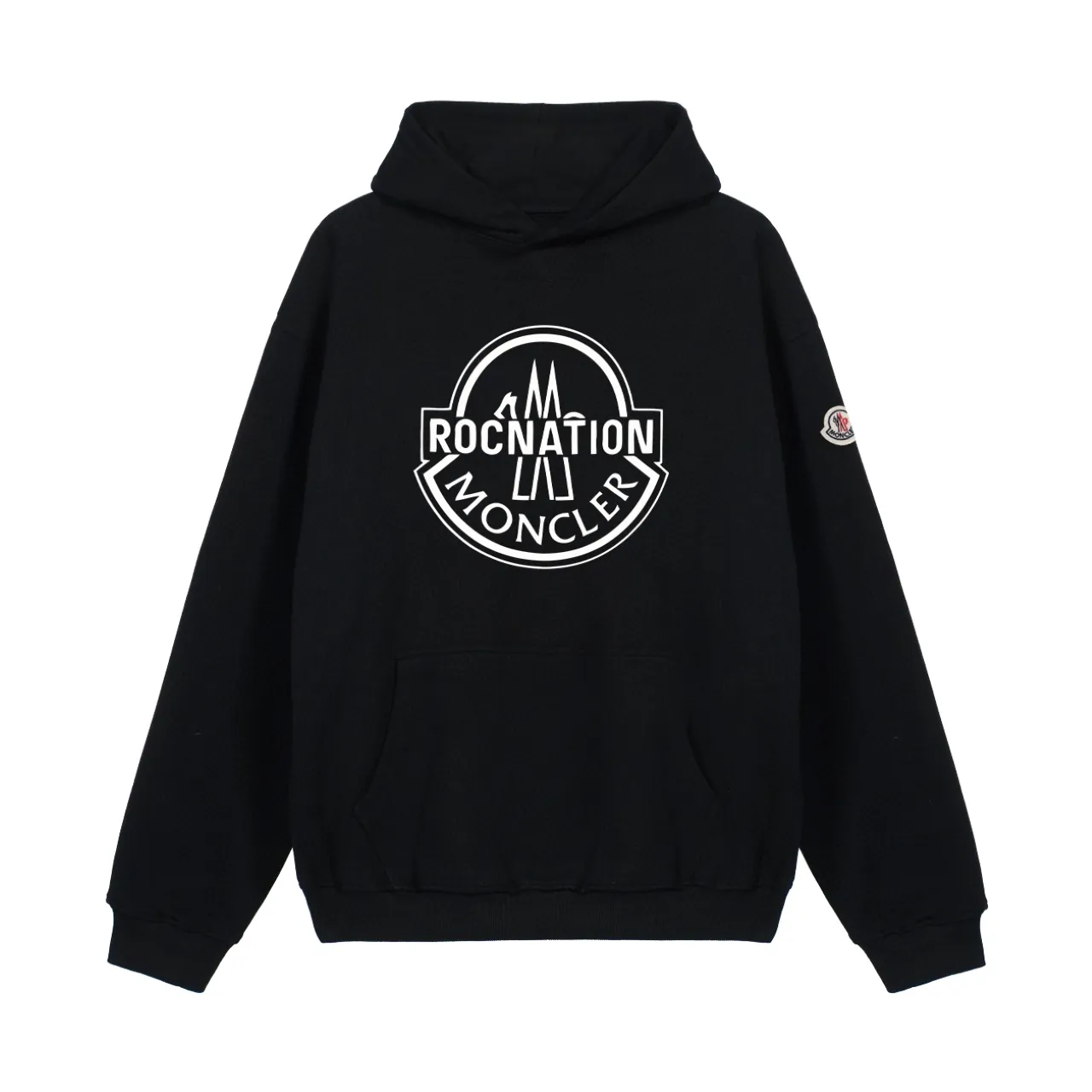 P270 Recommend with confidence, Moncler Mouth Mouth 480g Velvet Printed Hooded Sweatshirt Australian velvet fabric is soft and comfortable, does not shrink, does not deform, does not pill) Original customized accessories Collar label Wash mark Hang tag Packaging (perfect details) Color White Black Size XS-L - Copy (74) - Copy - Copy