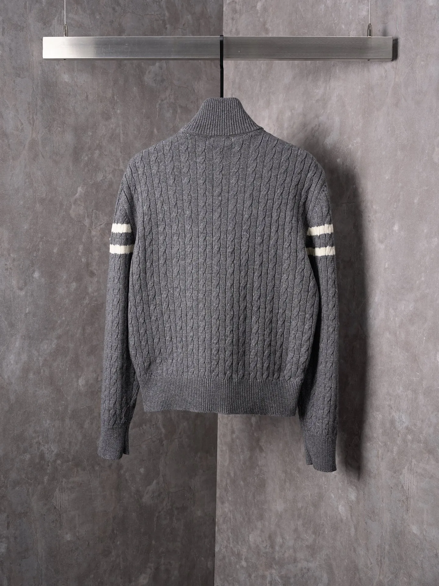 P780 Actual hanging auction] Moncler/Mask Classic Stand Collar Spliced ​​Wool Knitted Parallel Bar Armband Zipper Down Jacket [Ready Stock] S/1 M/2 L/3 XL/4