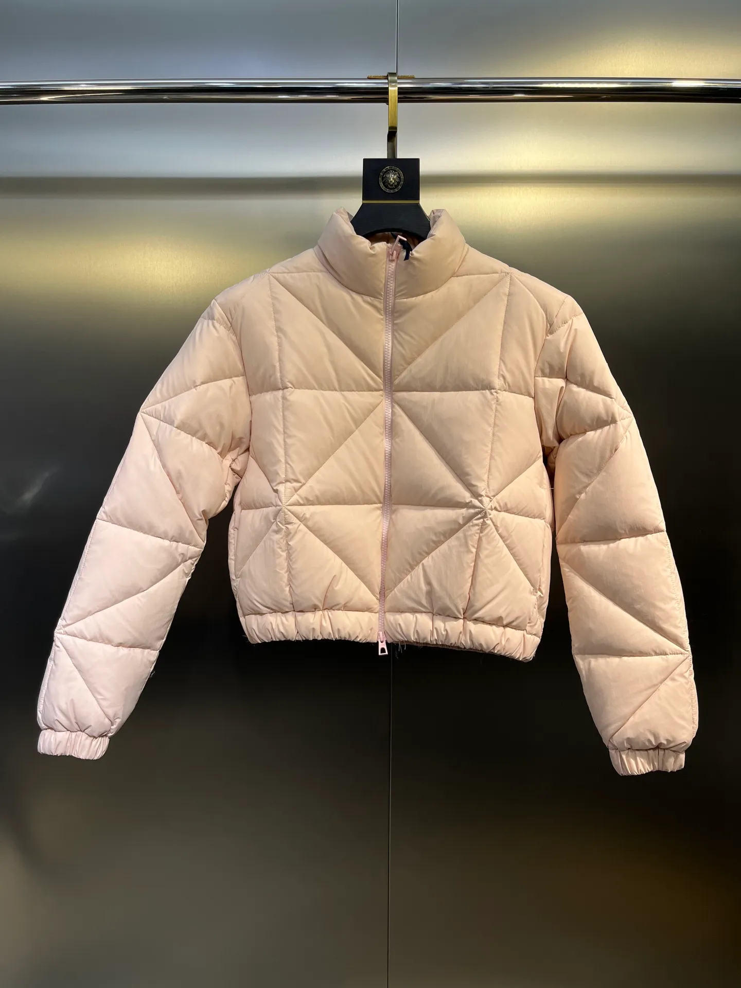 P860 moncler 🌟Highest quality Moner 2025 Autumn and Winter New Anafi Women's Diamond Quilted Short Down Jacket Color: Black Pink Size: 0123