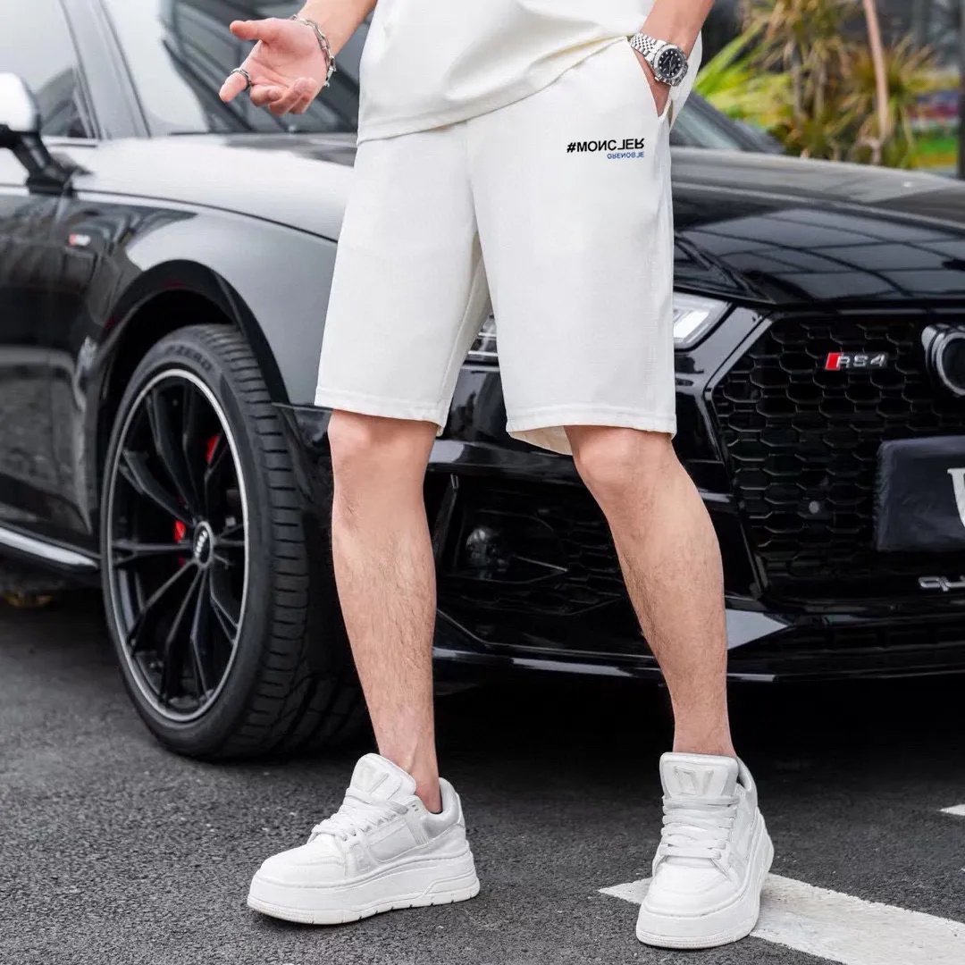 P290 Brand [MONCLER] 2025 new men’s short-sleeved shorts suit! Synchronous sales on the official website! High-end version on the market! It feels delicate and soft! Make you more comfortable to wear! The draped silhouette is awesome! Size: M-5XL (please state your height and weight when placing an order)