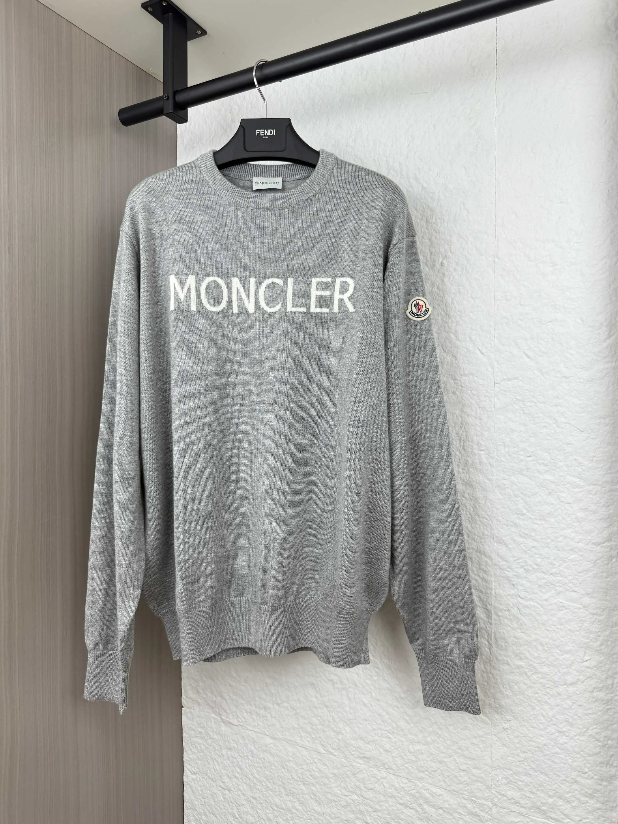 P430 Moncler masked letter jacquard armband knitted sweater S/M/L/XL