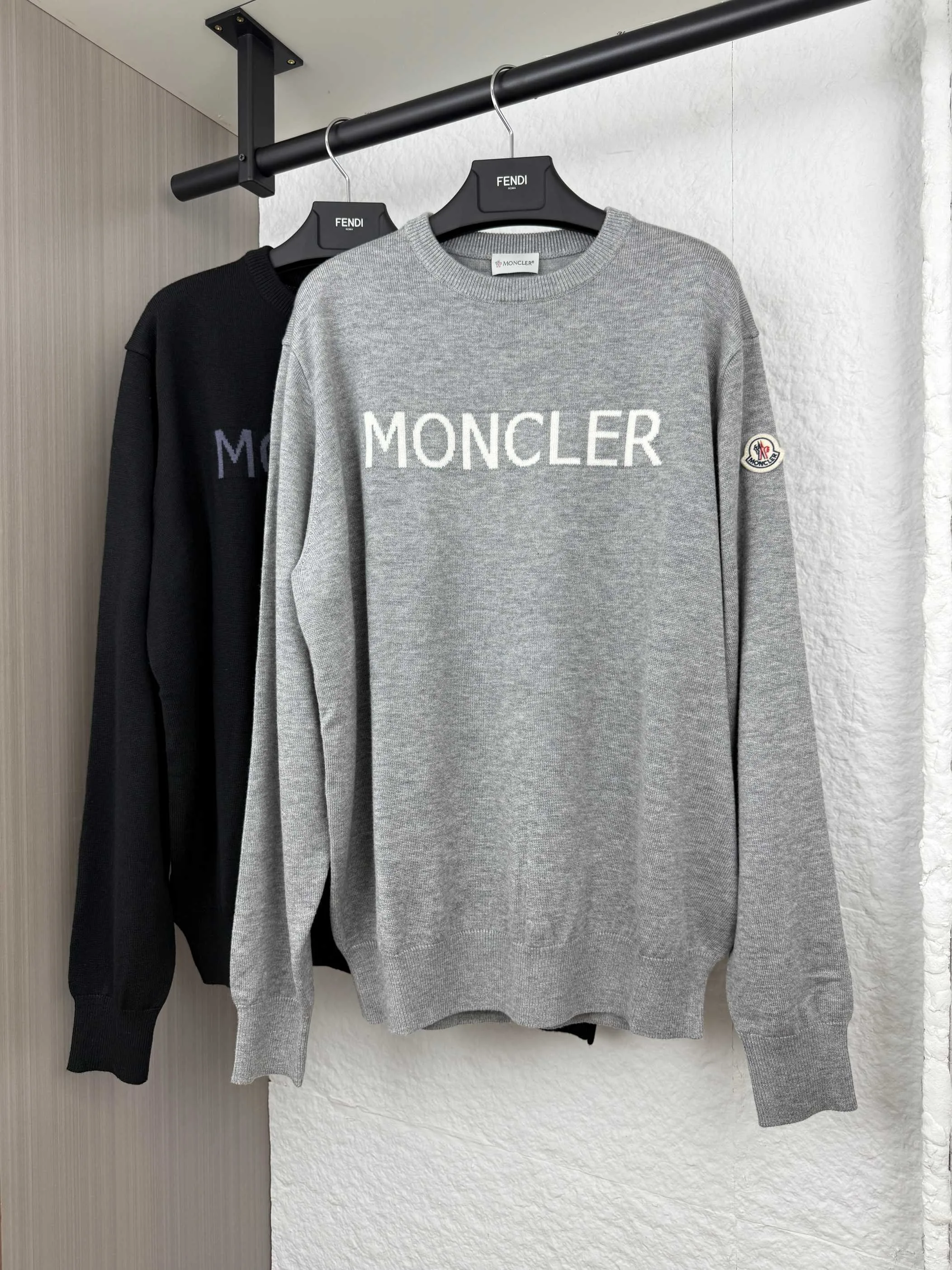 P430 Moncler masked letter jacquard armband knitted sweater S/M/L/XL