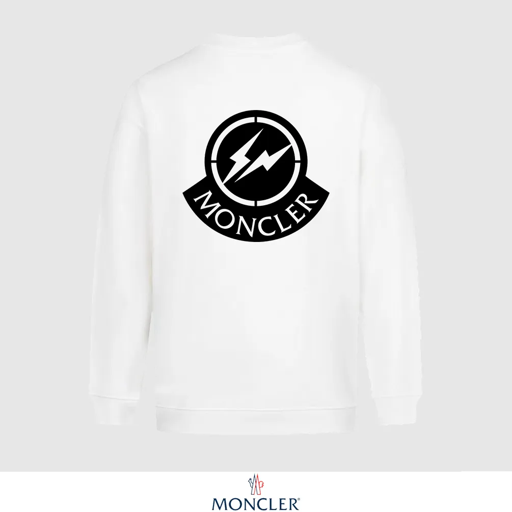 P240 Recommend the most popular Moncler masked 380g printed terry crew neck sweatshirt. Breathable pure cotton fabric. The texture is very soft and comfortable. No shrinkage, no deformation, no pilling). Original customized accessories. Collar label. Wash mark. Hang tag. Packaging (perfect details). Color: White. Black. Size: XS S M L.