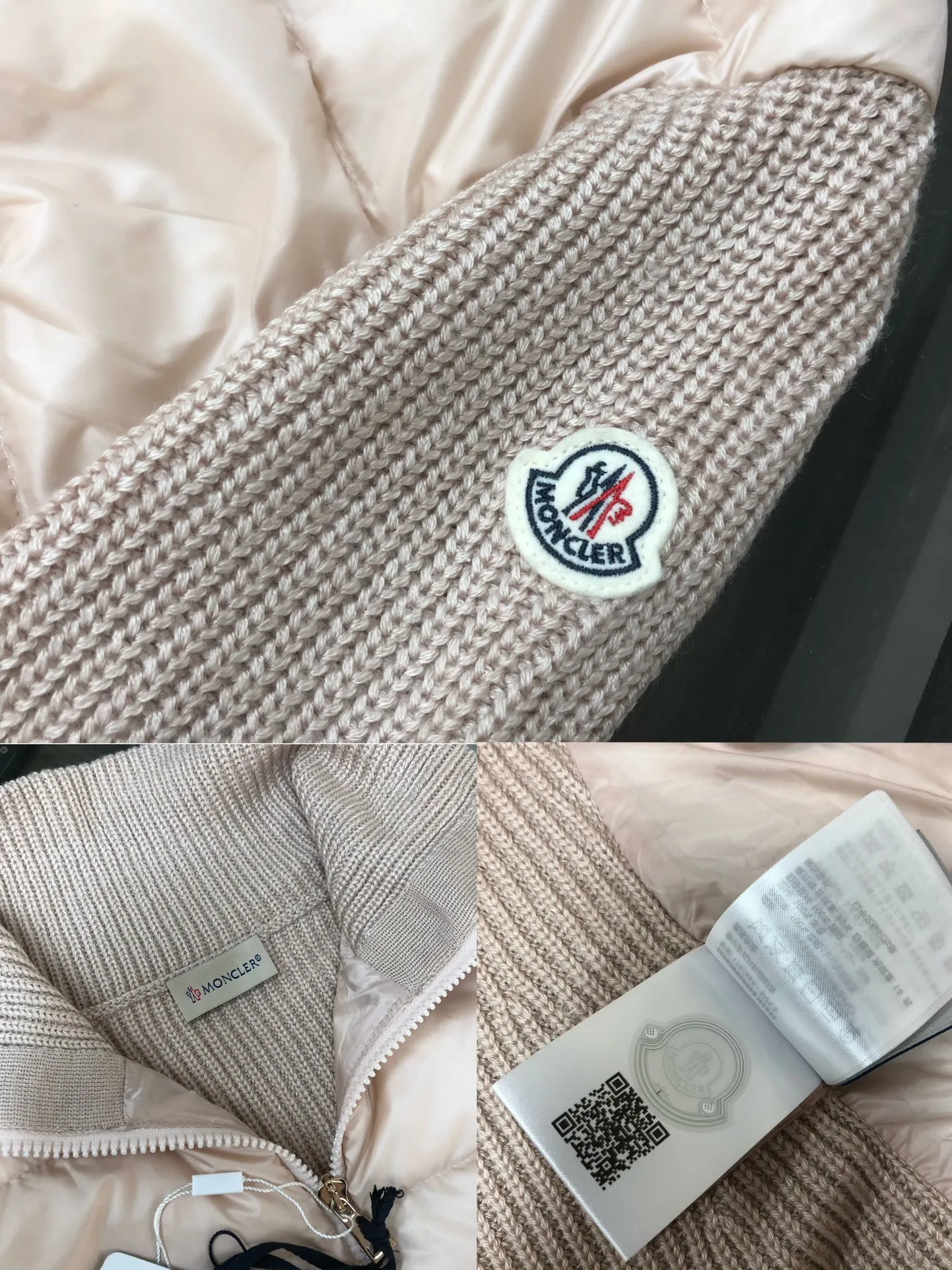 P700 ——————💜Female model 🆕🆕🆕MONCLER 2025 autumn and winter high-end customized knitted down jacket for women, it is extremely comfortable to touch, breathable and soft, and has excellent skin-friendly effect. And the version also has a perfect dressing effect, perfectly meeting the needs of various wearing occasions. Extremely extraordinary, the class and charm are extremely outstanding and dazzling, and it can better highlight the brand specifications and your pursuit of fashion! ! Very eye-catching, simple and high-end, and highly iconic! Fashionable and elegant without losing the sense of design, very versatile! Classics never go out of style!  Loose women's down knitted sweater, made of imported knitted fabrics. How can there be no lack of MC this autumn and winter? This simple style is the best matching item for MC fans in early autumn. It is an absolute treasure and a must-have cashmere knitted series for fashionable women! !  As a fan of MC, this should be a style not to be missed. All the items are now in stock, so everyone can grab them for yourself! ! Color: black, white, pink Size: S M L