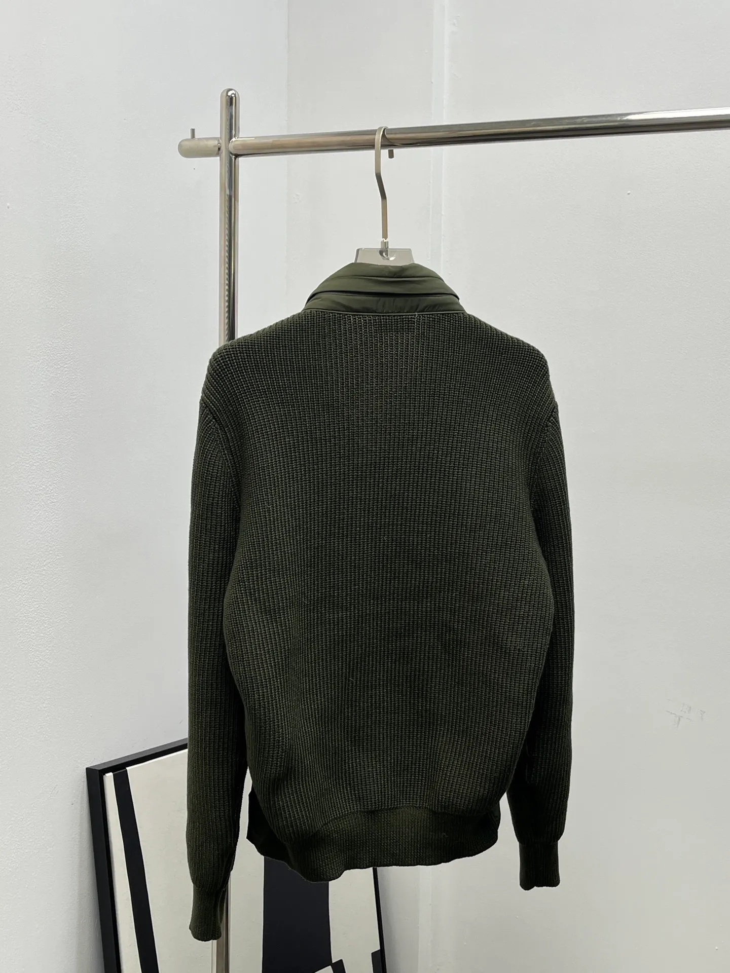 P900 Moncler new autumn and winter men's classic logo patch knitted stand collar down jacket
