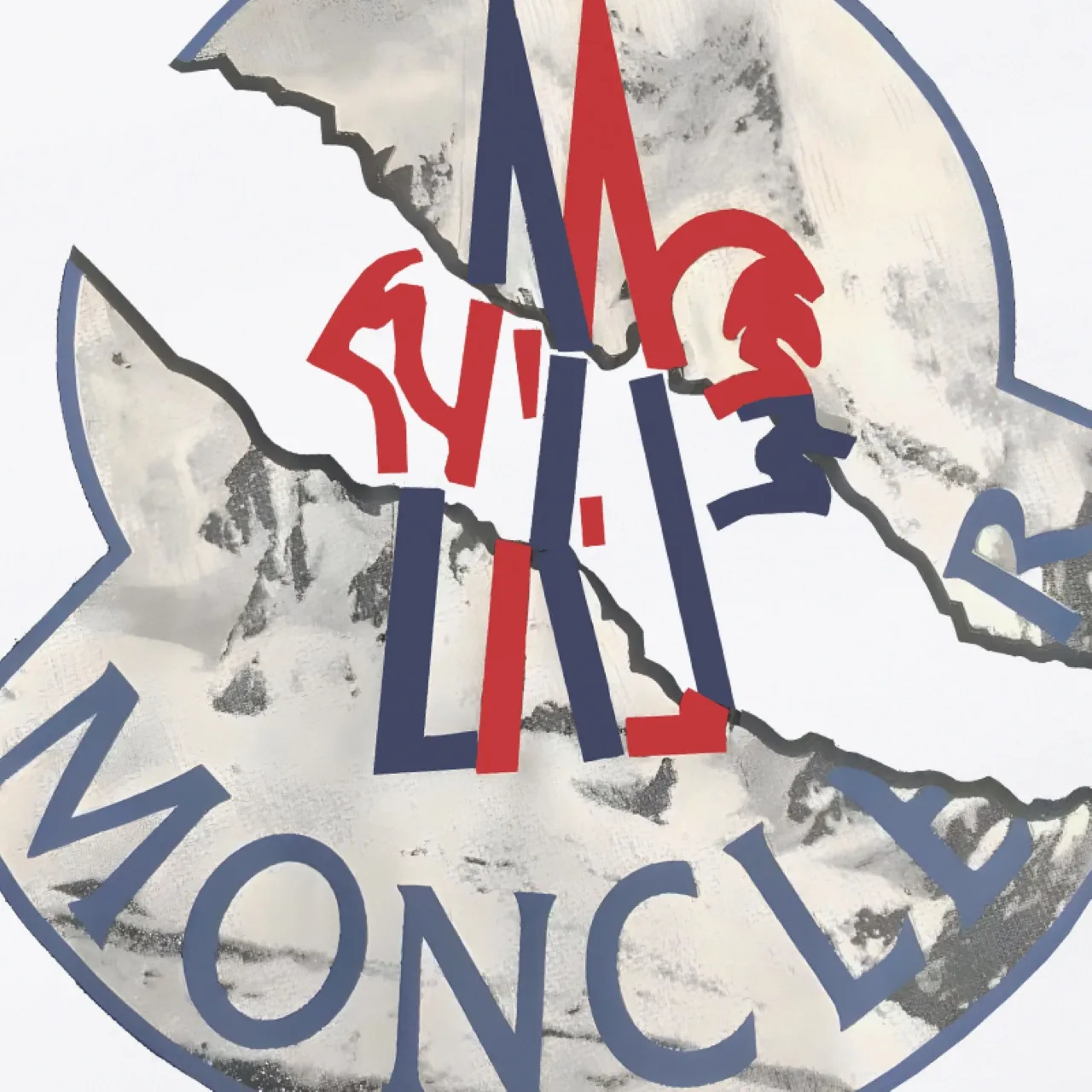 P270 Recommended model that won’t be taken off the shelves, Moncler Mouth Mouth 480g velvet printed hooded sweatshirt, Australian velvet fabric is soft and comfortable, does not shrink, does not deform, does not pill) Original customized accessories Collar label Wash mark Hang tag Packaging (perfect details) Color White Black Size XS-L - Copy